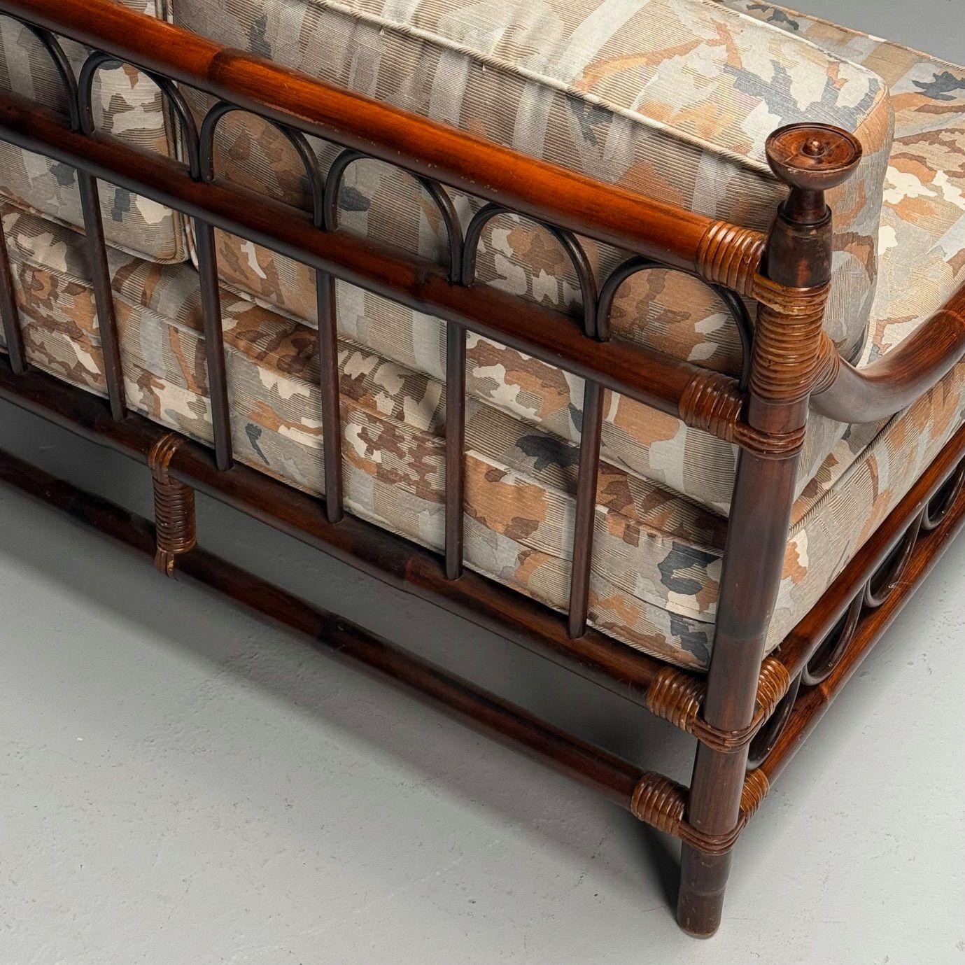 Moderno de mediados de siglo, Cama de día o sofá, Bambú, Caña, Madera, S. XX en venta 3
