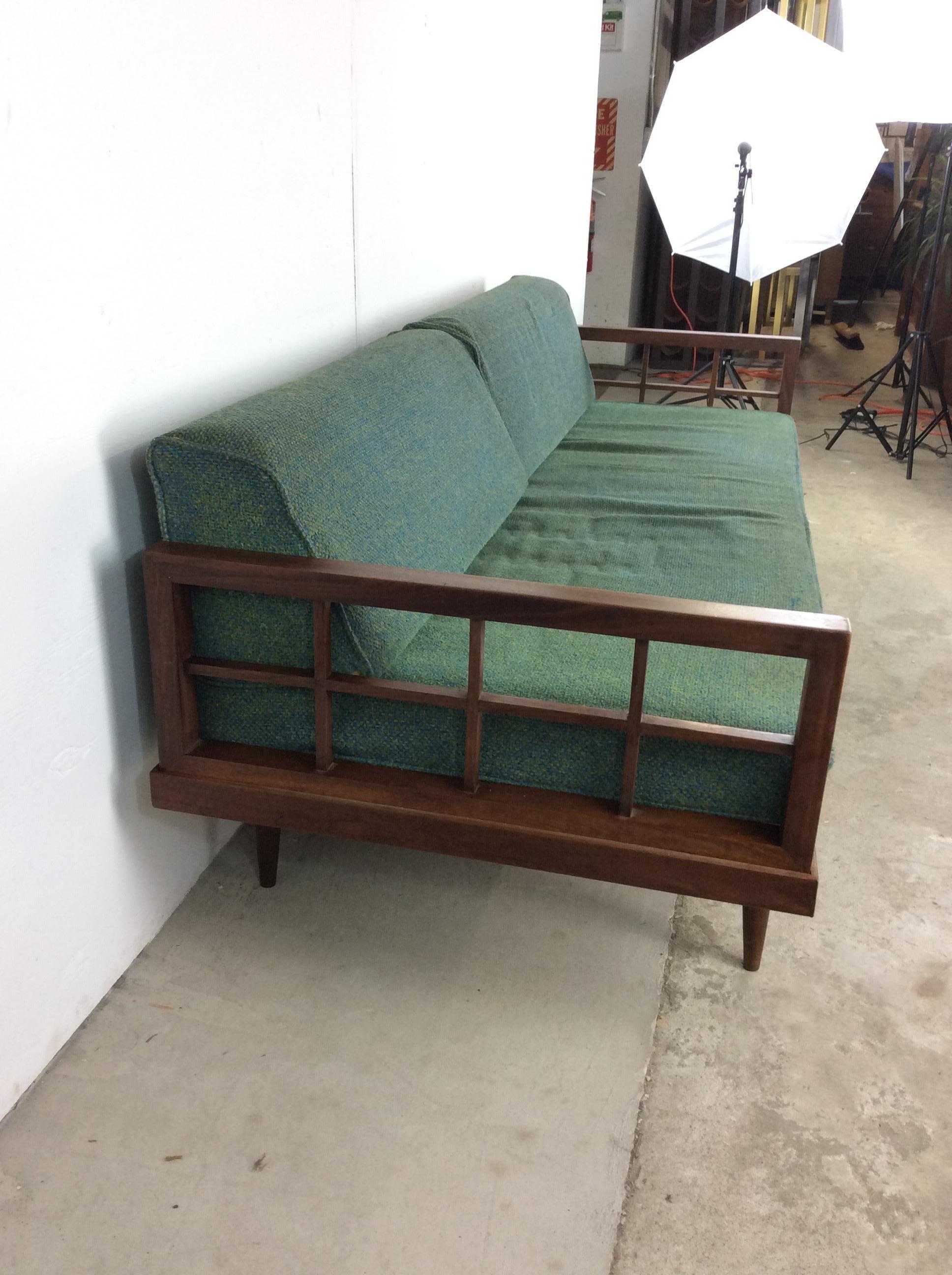 Mid Century Modern Daybed Sofa with Walnut Frame 5