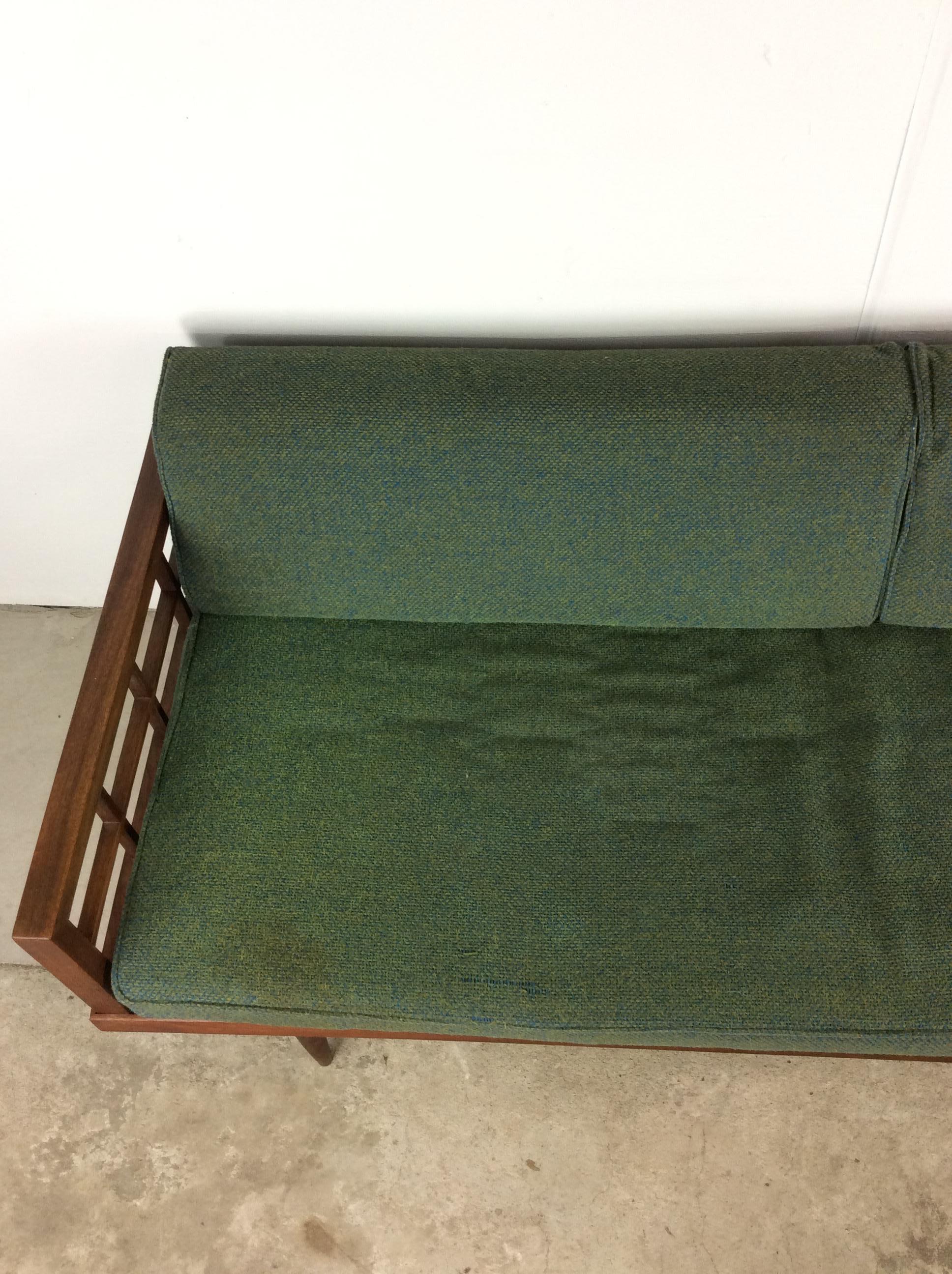 Mid Century Modern Daybed Sofa with Walnut Frame 6