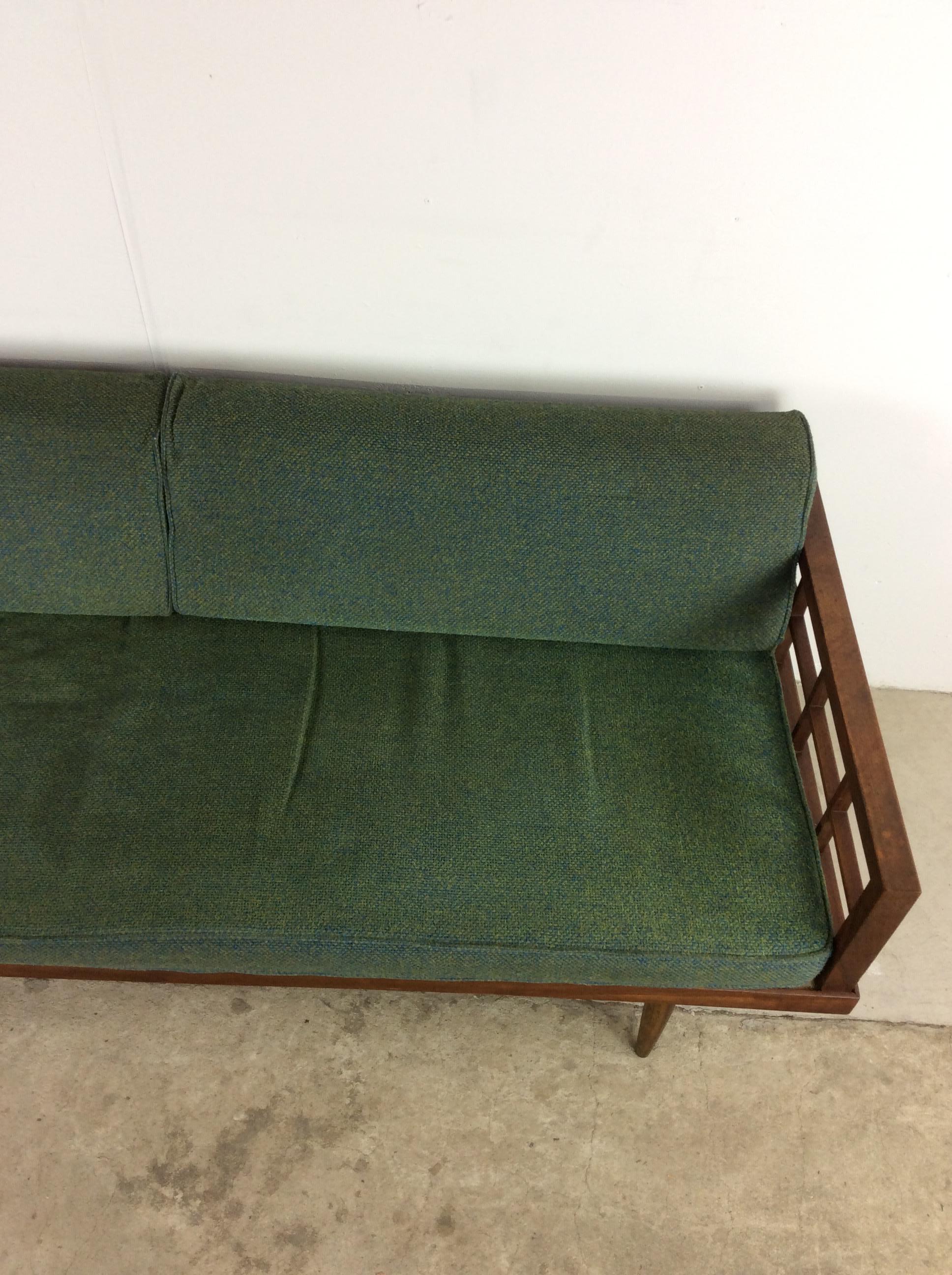 Mid Century Modern Daybed Sofa with Walnut Frame 7