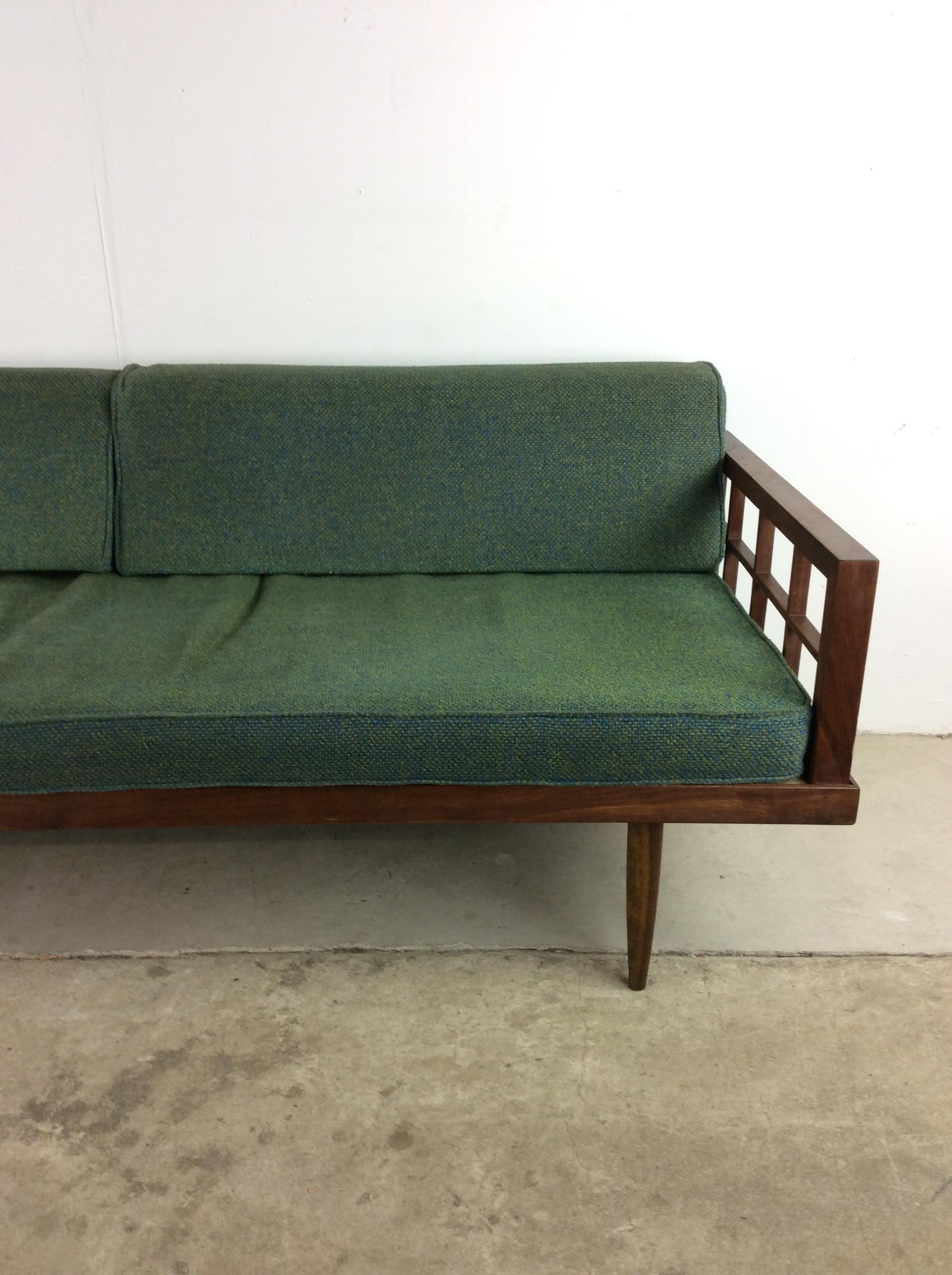 Mid-Century Modern Mid Century Modern Daybed Sofa with Walnut Frame