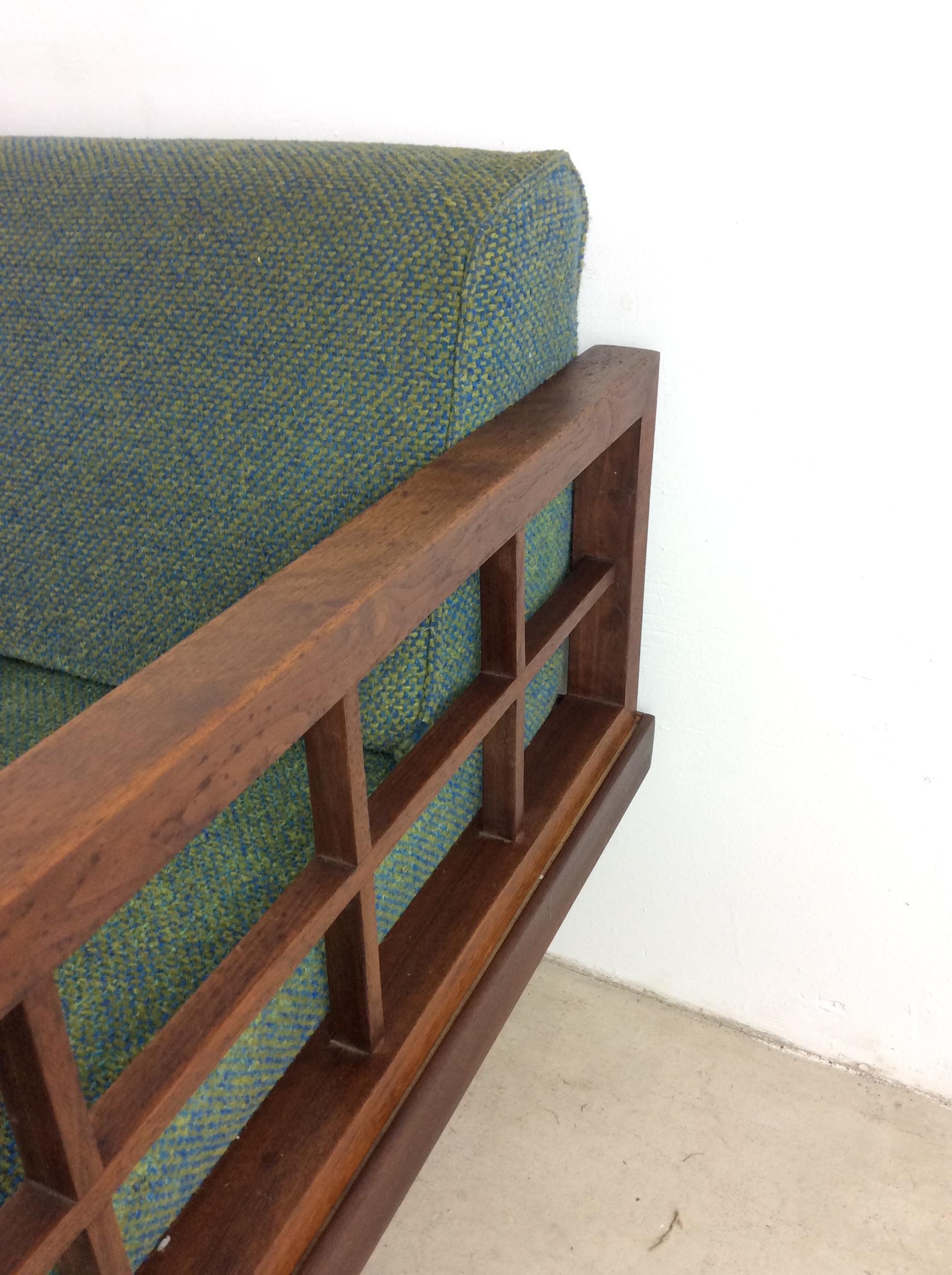 Mid Century Modern Daybed Sofa with Walnut Frame 1