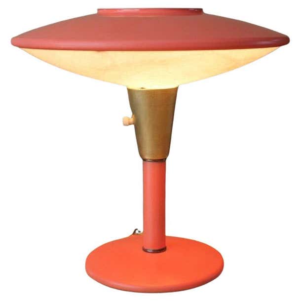 Mid Century Modern Dazor Saucer Desk Lamp. Atomic Age Lighting For Sale ...