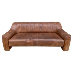 Mid-Century Modern De Sede Buffalo Leather Sofa