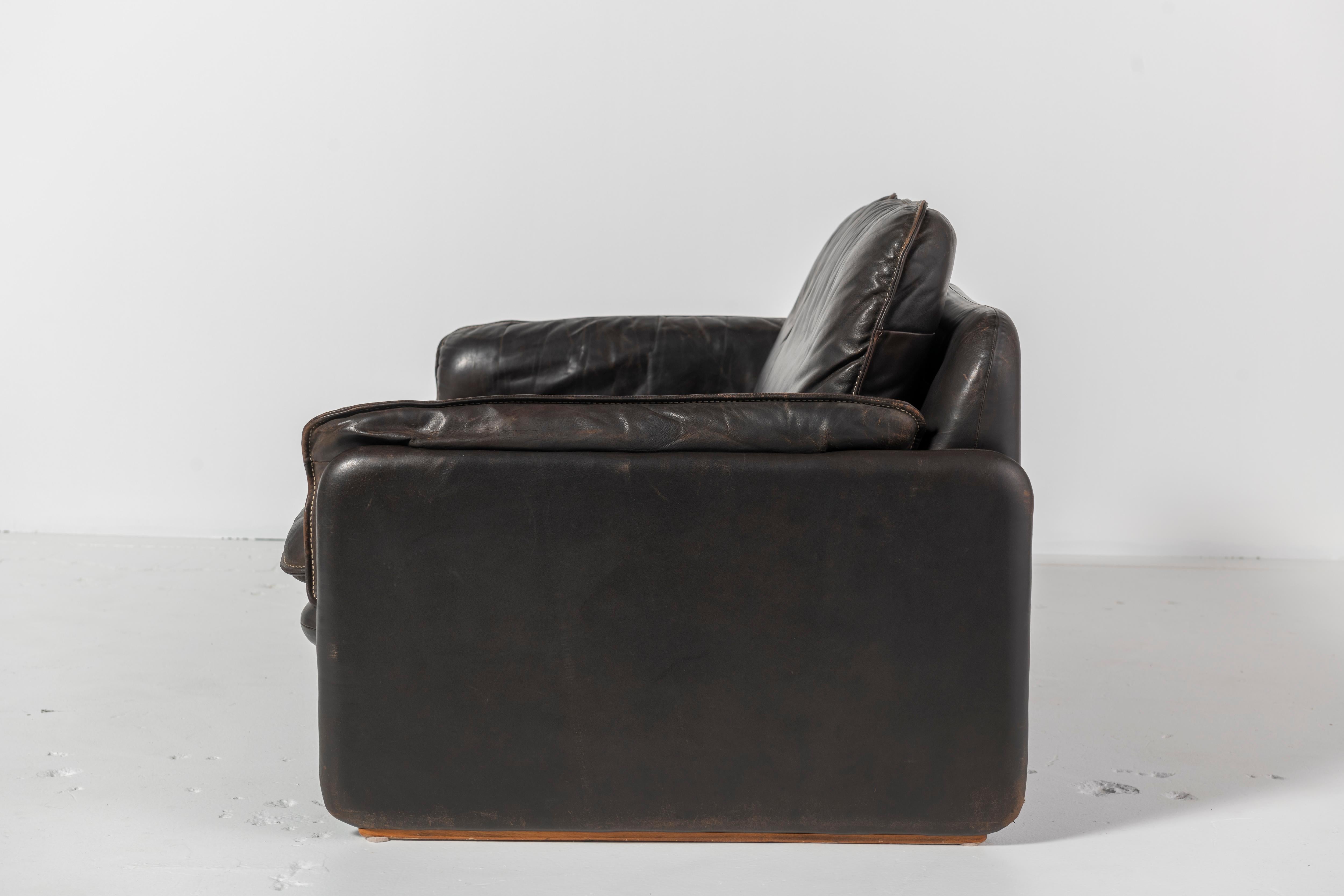 Mid-Century Modern De Sede Leather Loveseat 2