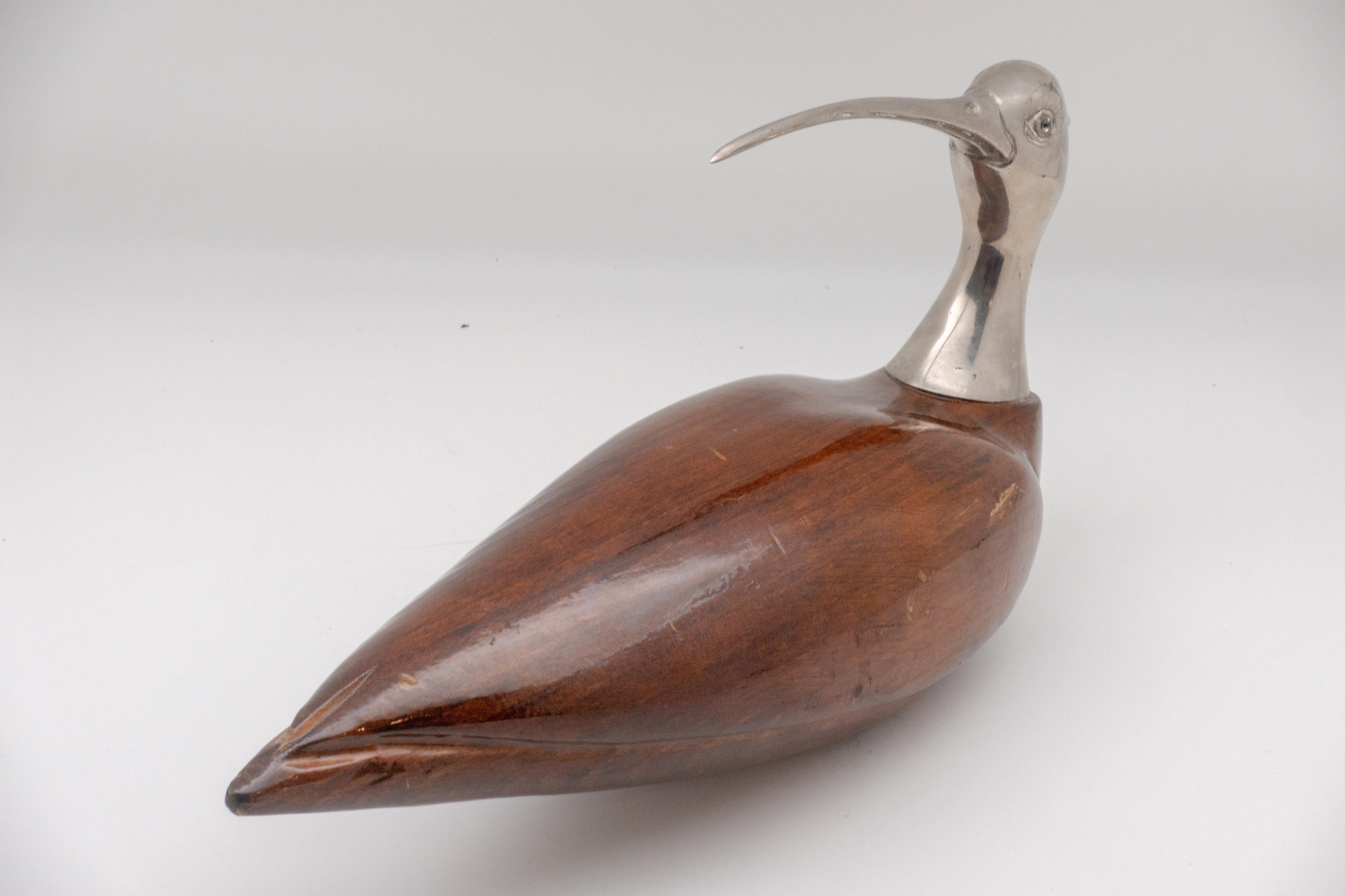 Dutch Mid-Century Modern De Stijl Wood and Metal Bird