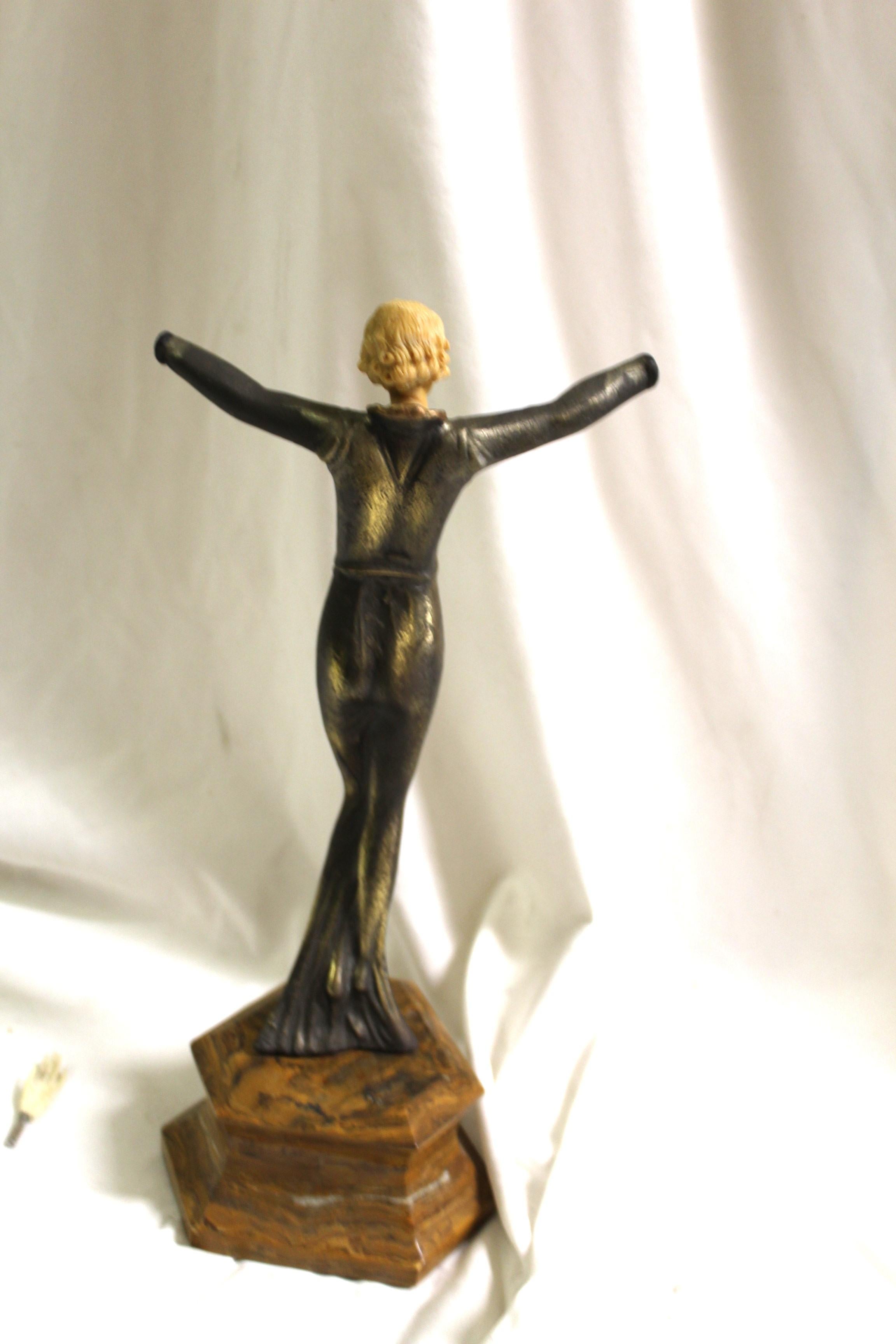 Metal Mid Century /Modern Deco figurine For Sale
