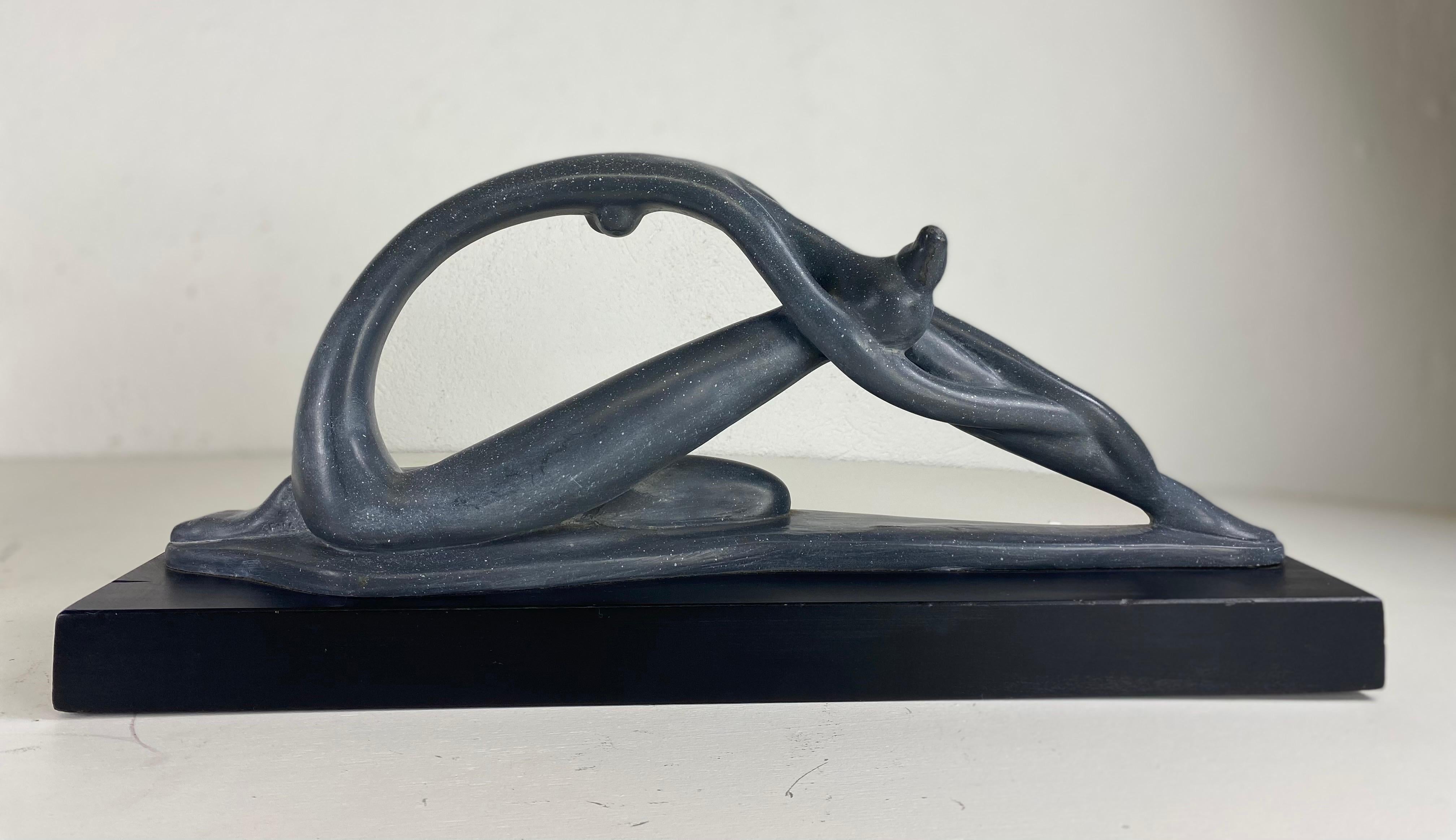 Mid century modern deco  inspired abstract, female sculpture For Sale 2