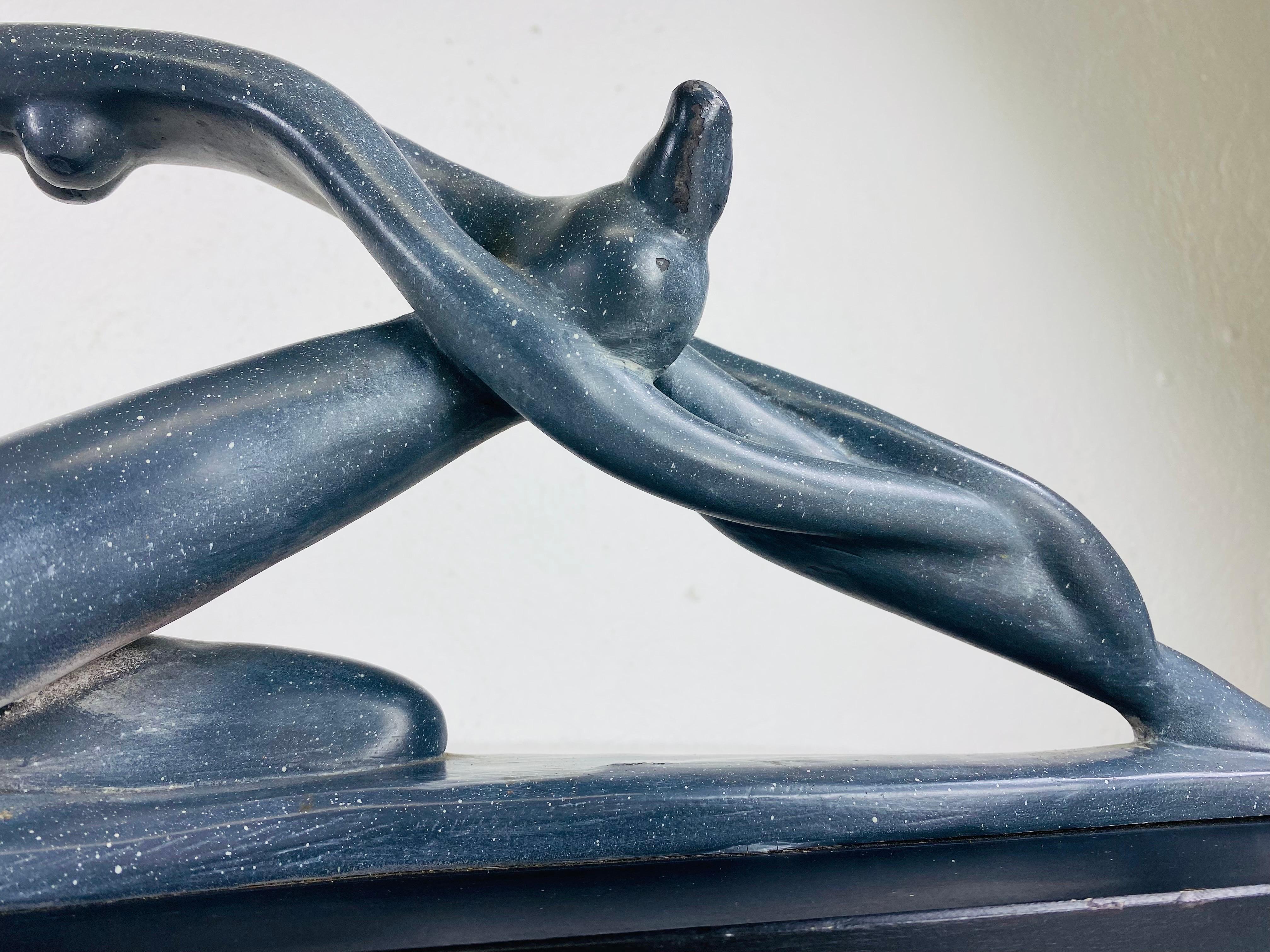 Mid century modern deco  inspired abstract, female sculpture For Sale 1