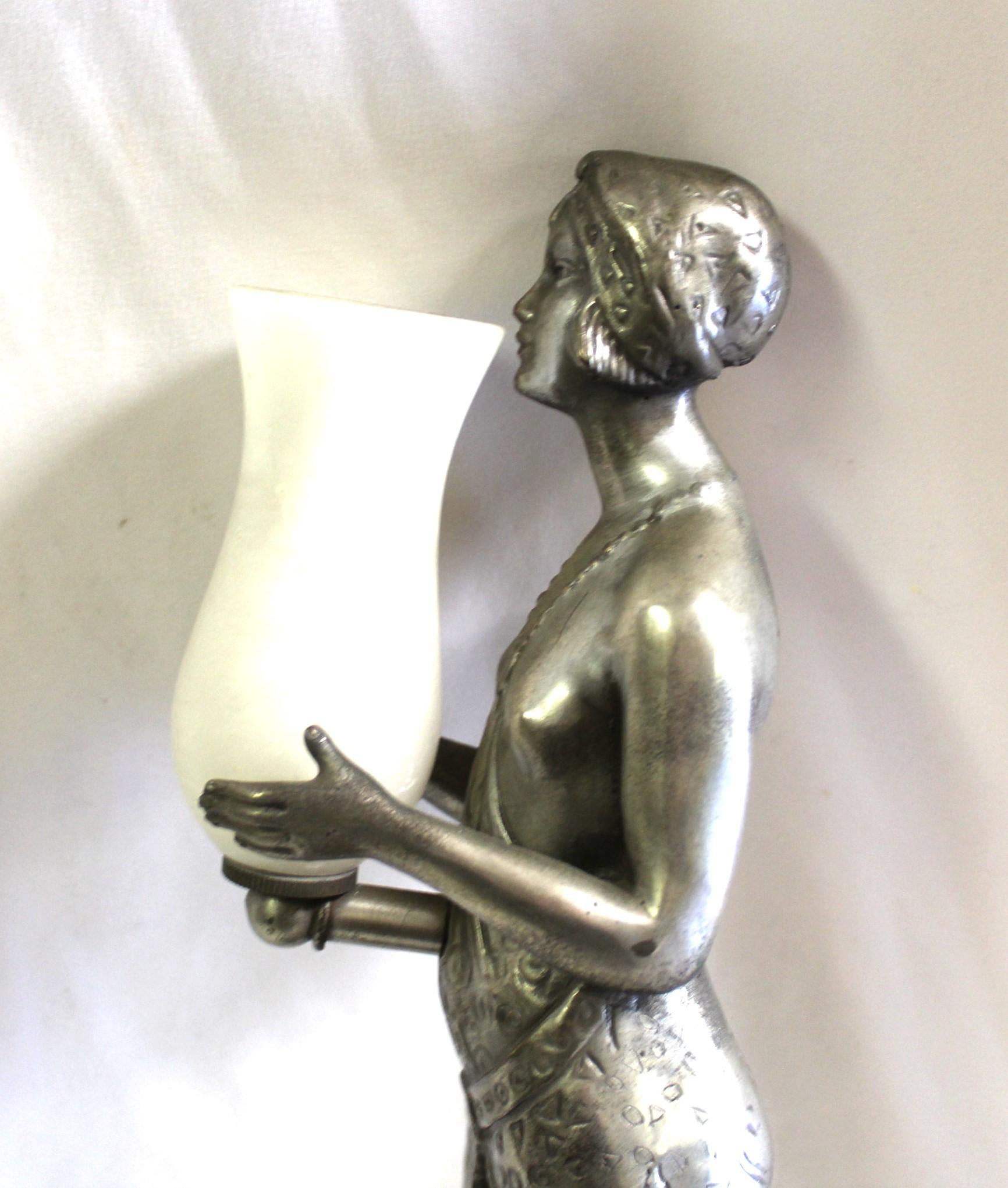 Mid-Century Modern /Deco Lady Lampe  im Angebot 4
