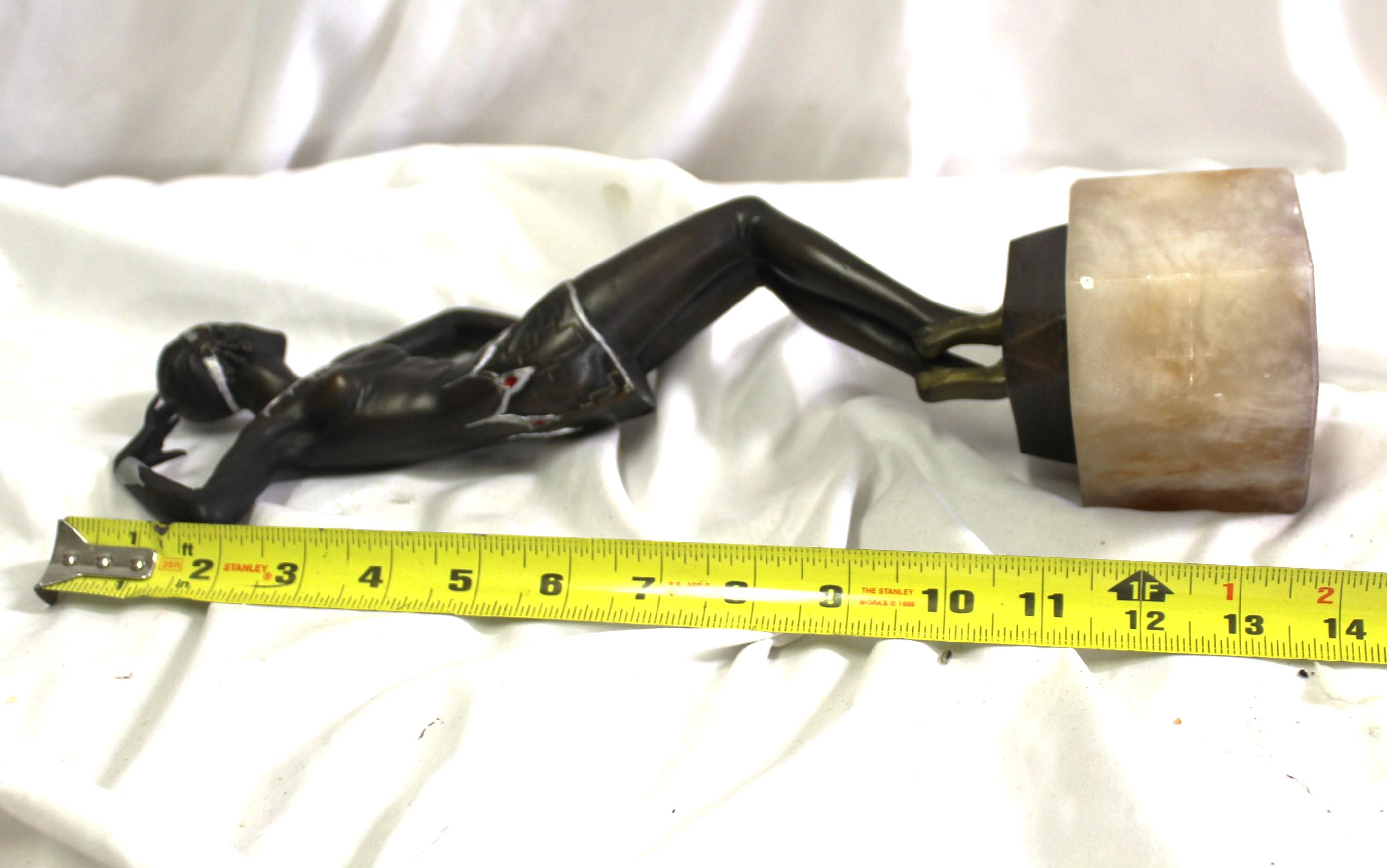 Mid Century /Modern/Deco Style Bronze Girl Dancer, England For Sale 1