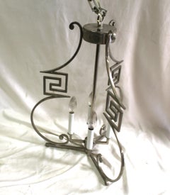 Mid Century /Modern/Deco Style Chandelier  , Nickel Finish