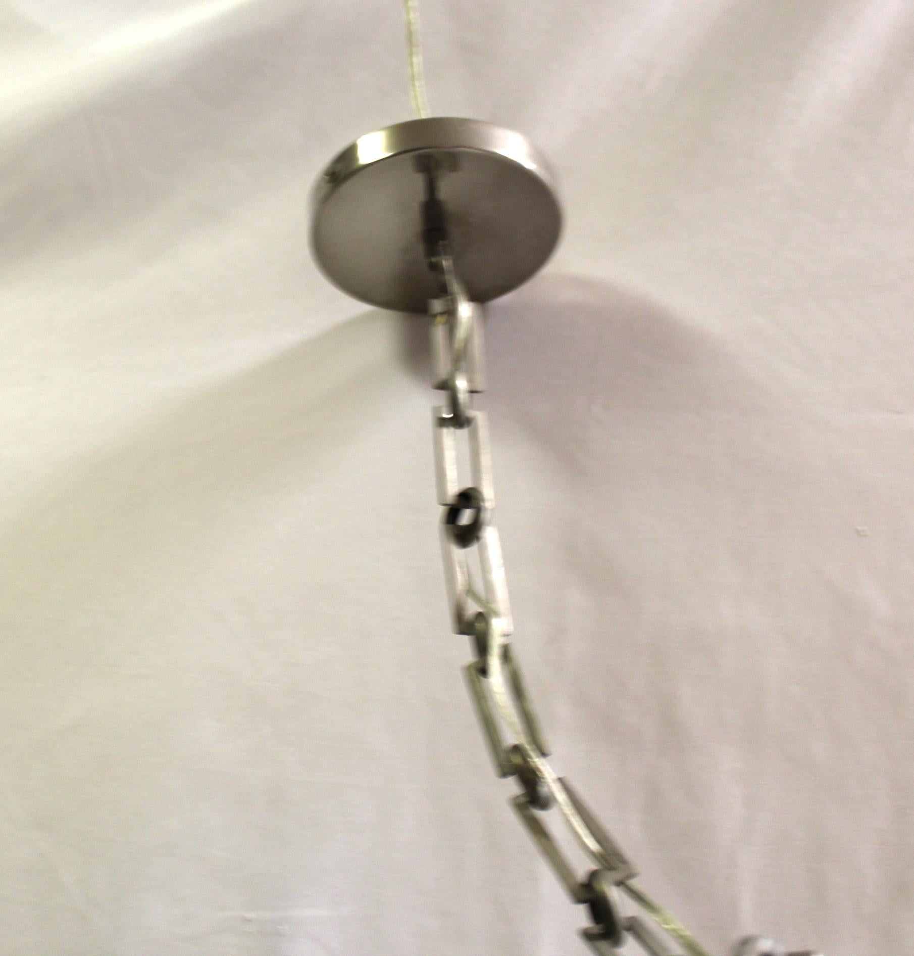 XXI secolo e contemporaneo Lampadario in stile Mid Century /Moderno/Deco  Finitura in nichel in vendita