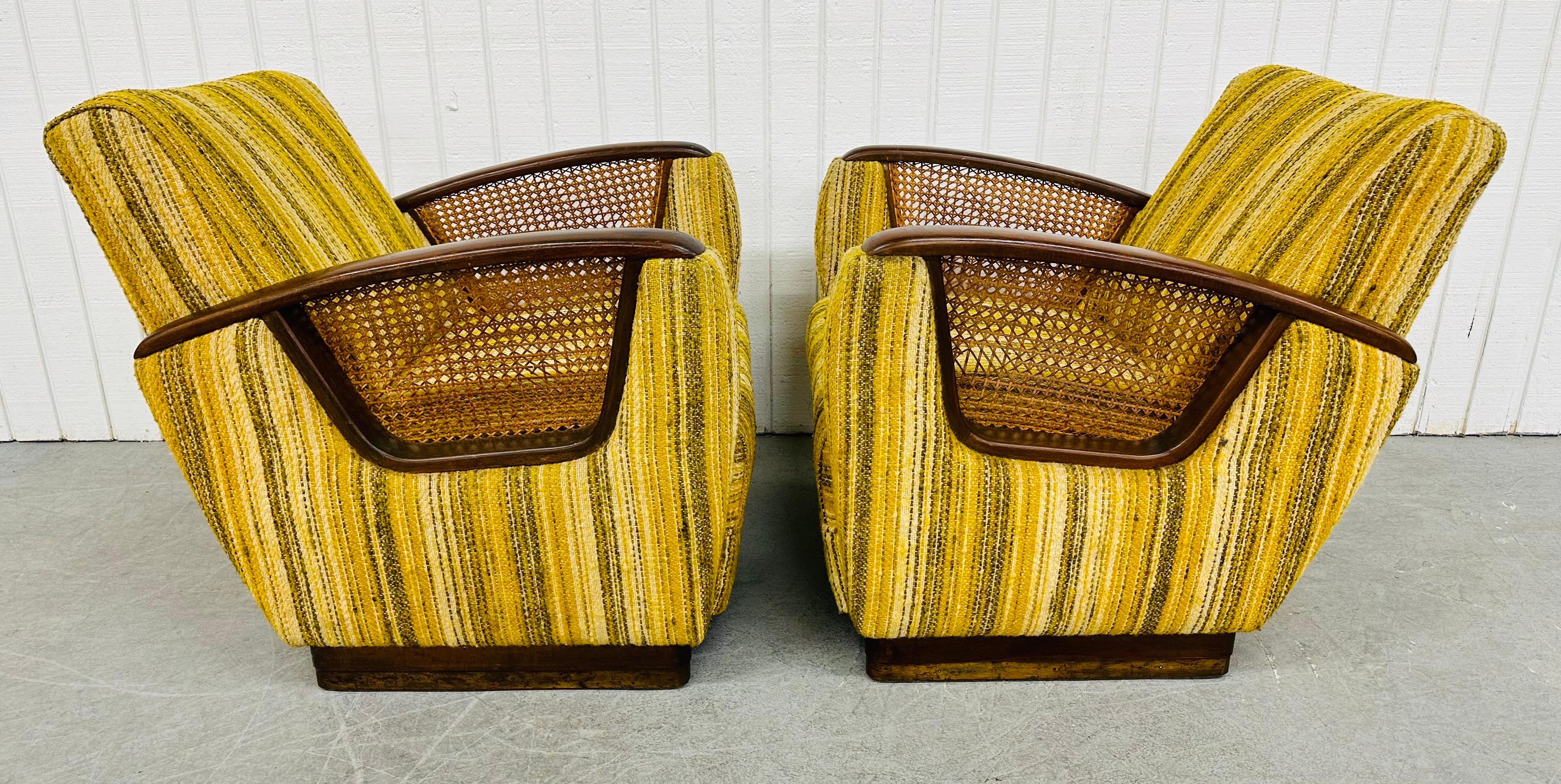 Brass Mid-Century Modern Deco Style Club Chairs - Set of 2 For Sale