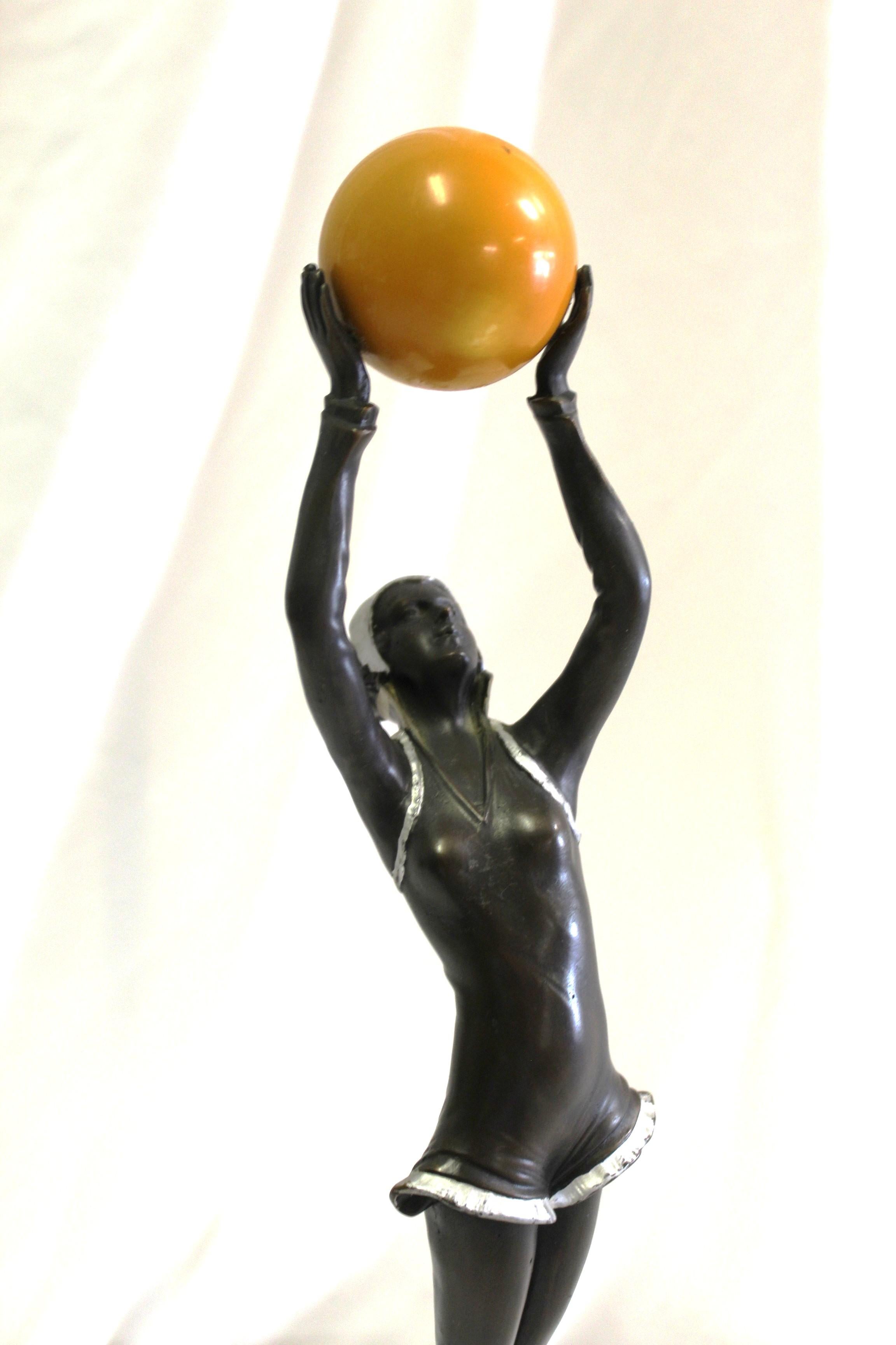 Art Deco Mid Century /Modern/Deco Style Sculpture  , Bronze  Girl For Sale