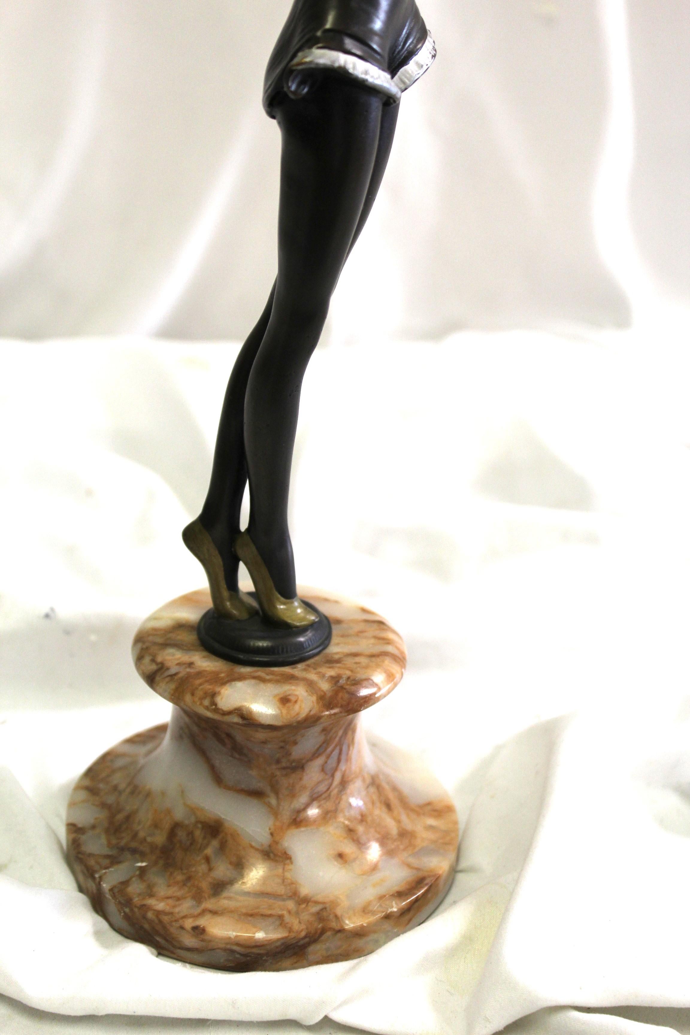 Cast Mid Century /Modern/Deco Style Sculpture  , Bronze  Girl For Sale