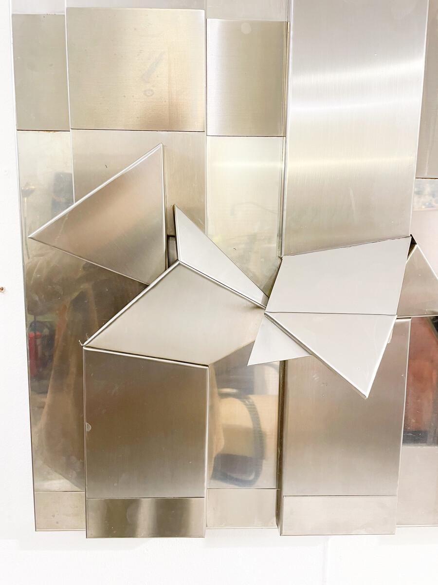 Late 20th Century Mid-Century Modern Decorative Aluminium Wall Sculpture, Italy, 1970s