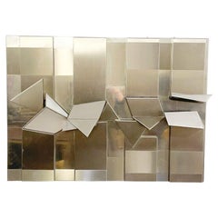 Mid-Century Modern Decorative Aluminium Wall Sculpture, Italy, 1970s