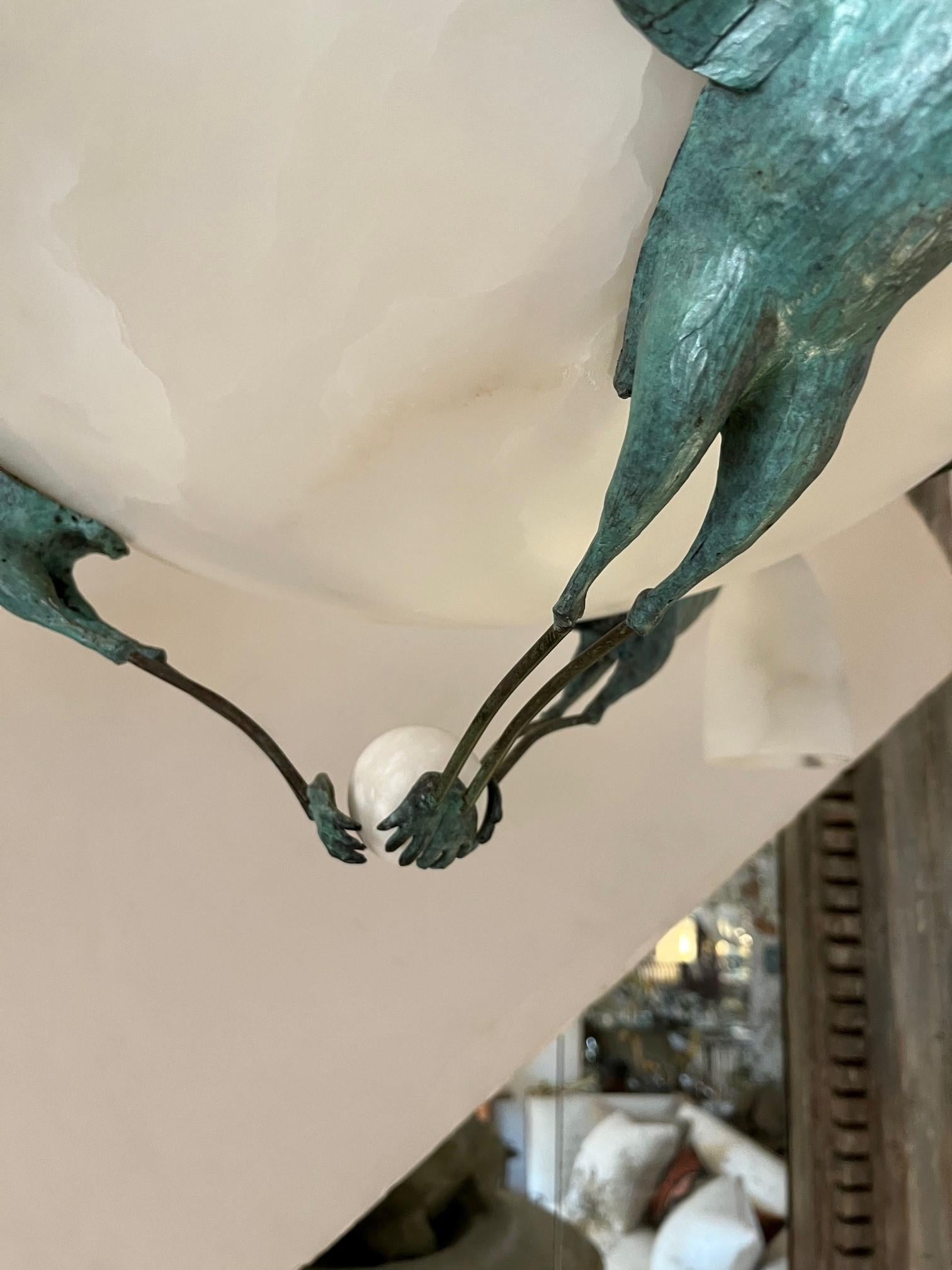 American Mid-Century Modern/Decorative Art Chandelier  Birds For Sale