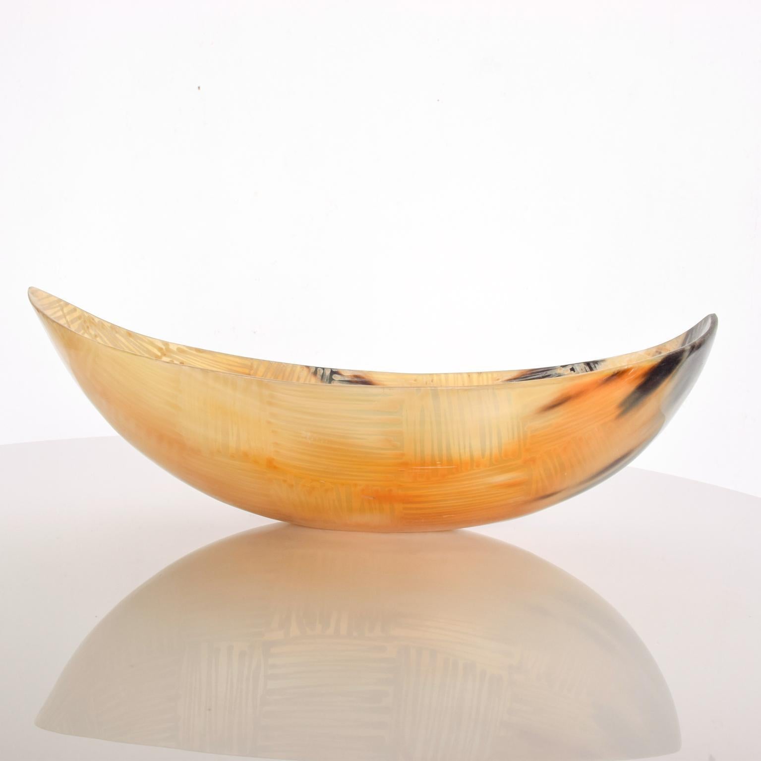 For your consideration: Mid-Century Modern decorative buffalo, cow horn type bowl no label present. In the style of Carl Aubock, Austria, circa 1950s
Dimensions: 13 1/2