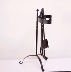 Mid-Century Modern Decorative Forged Iron Firetools