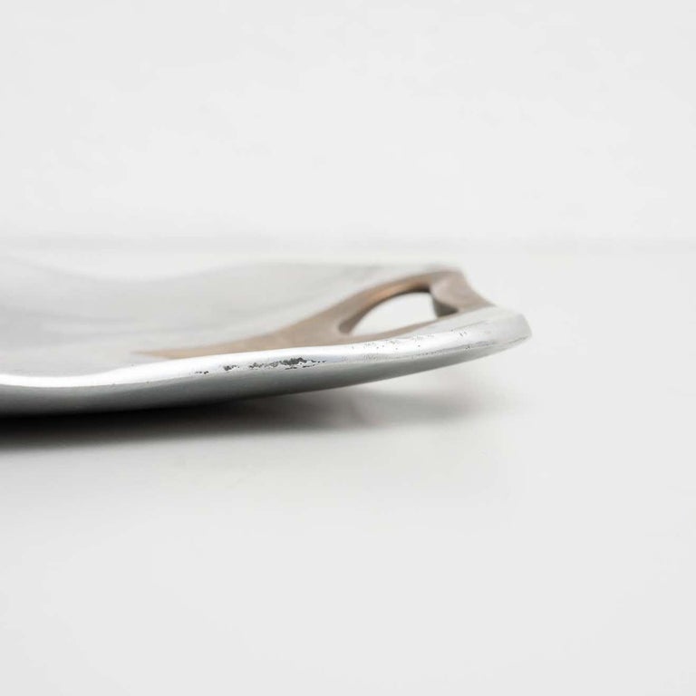 MidCentury Modern Decorative Metal Tray, circa 1950 For Sale at 1stDibs