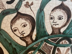 Plato decorativo moderno de mediados de siglo