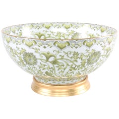 Mid Century Modern Gilt Porcelain Decorative Bowl 