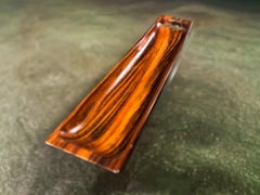 Mid Century Modern Decorative Tray in Brazilian Hardwood, Tropic Art, c. 1960s