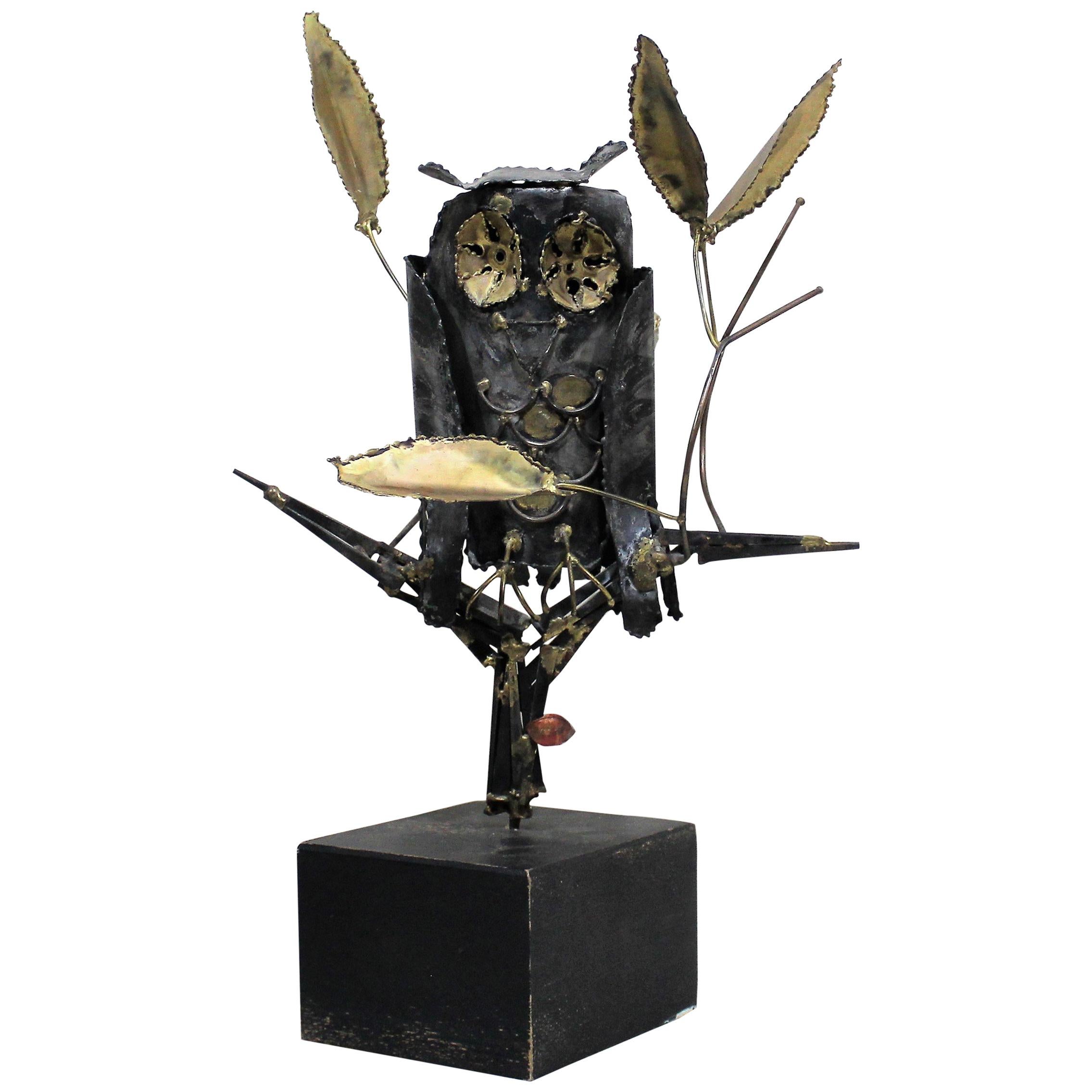 Buderus 1970 Mid Century Vintage Art Object Musk Owl Original Bronze 