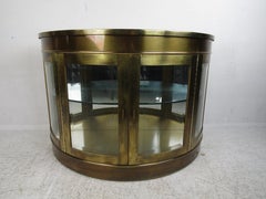 Mid-Century Modern Demilune Display Cabinet by Mastercraft