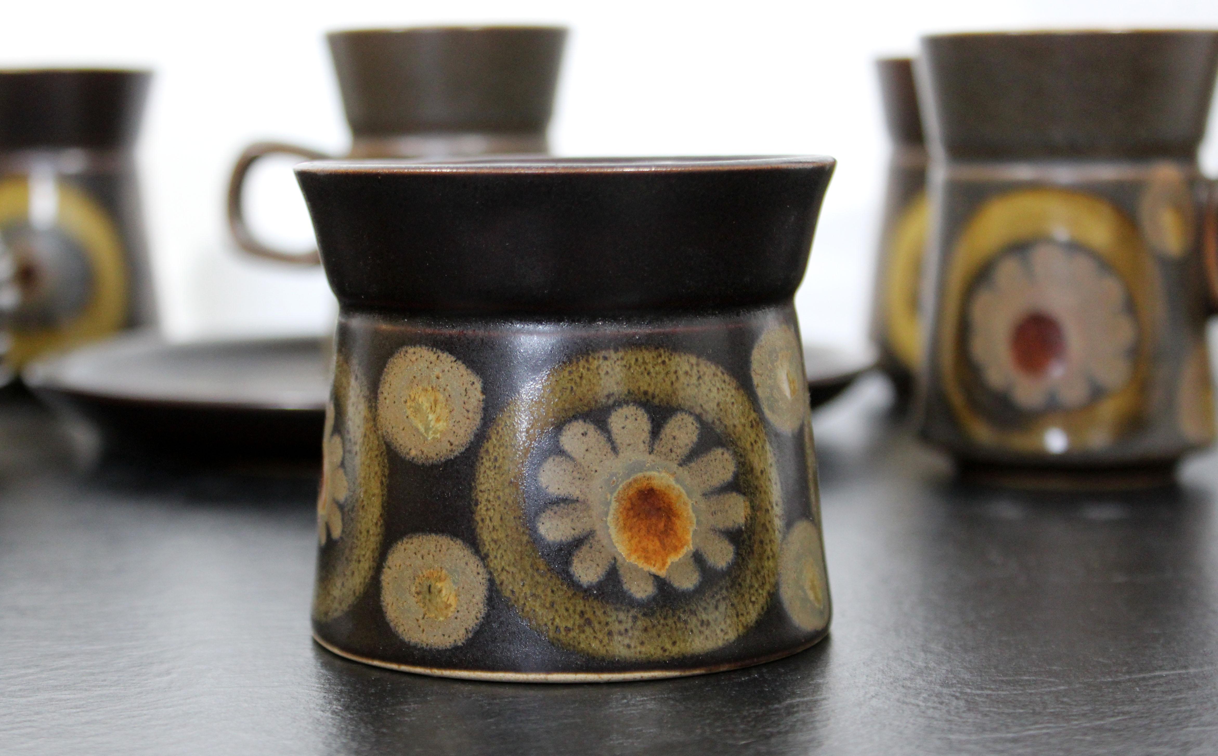 Mid-20th Century Mid-Century Modern Denby Arabesque Tea Coffee Service Set England 1960s Floral