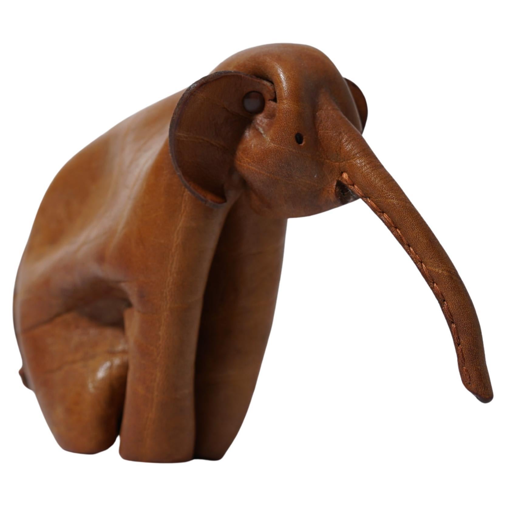 Mid Century Modern Deru Leather Elephant 1960s