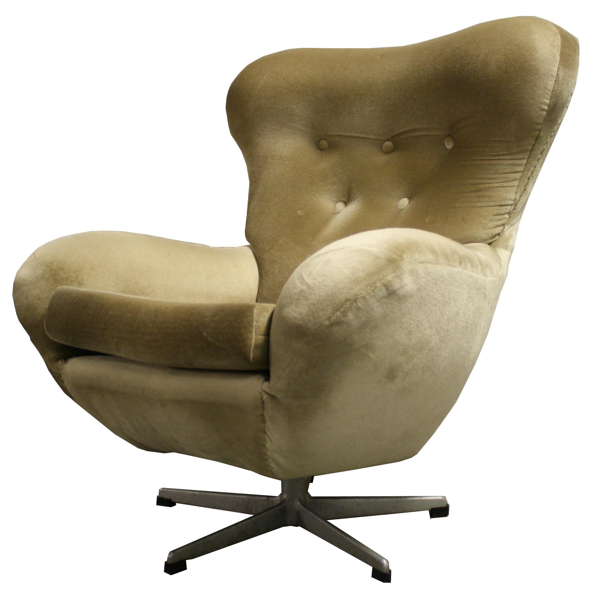 Mid-Century Modern Design Egg Swivel Chair, 1960s