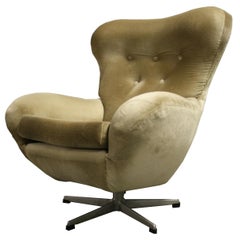 Retro Mid-Century Modern Design Egg Swivel Chair, 1960s