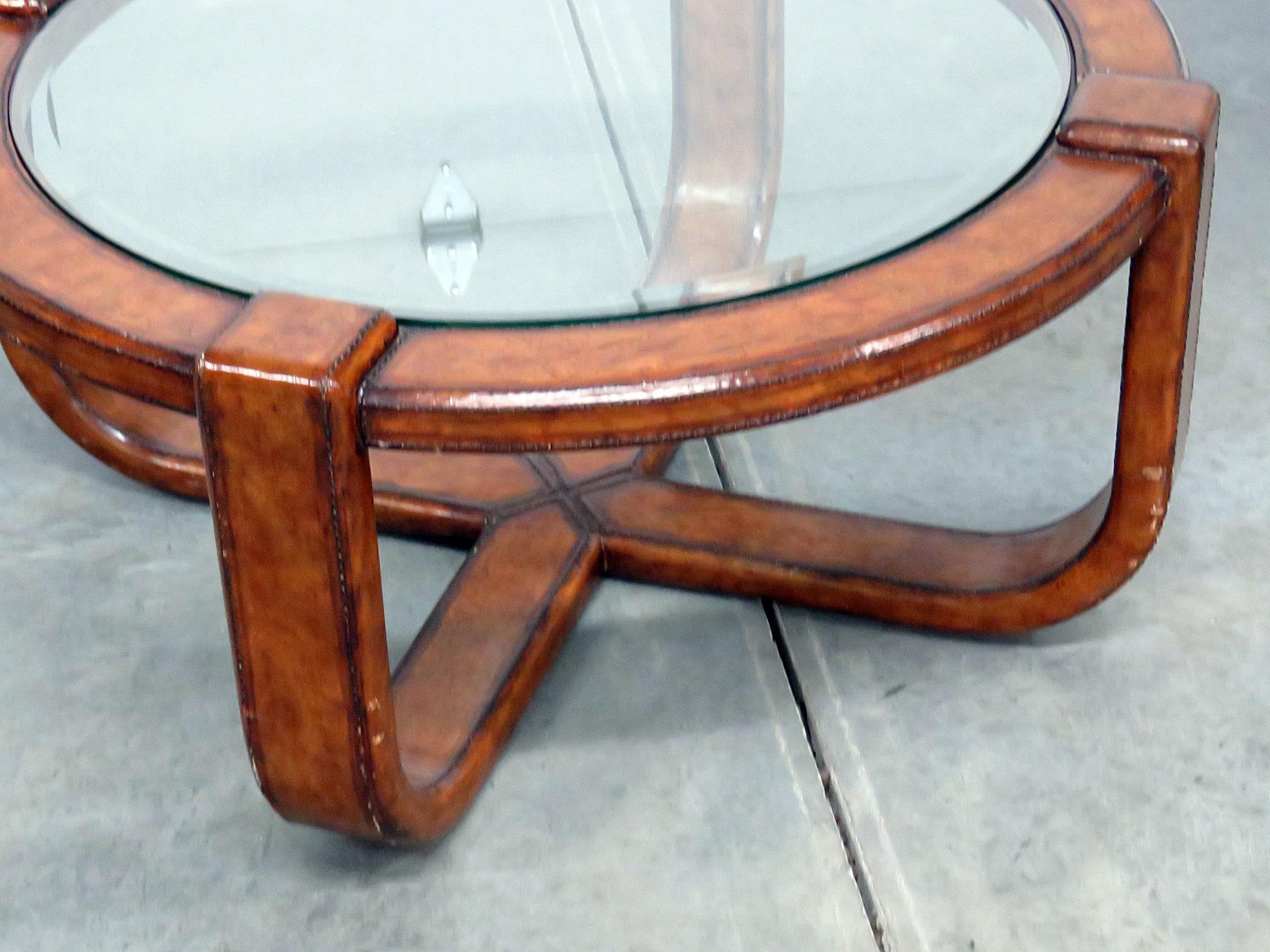 20th Century Mid-Century Modern Design Glass Top Coffee Table