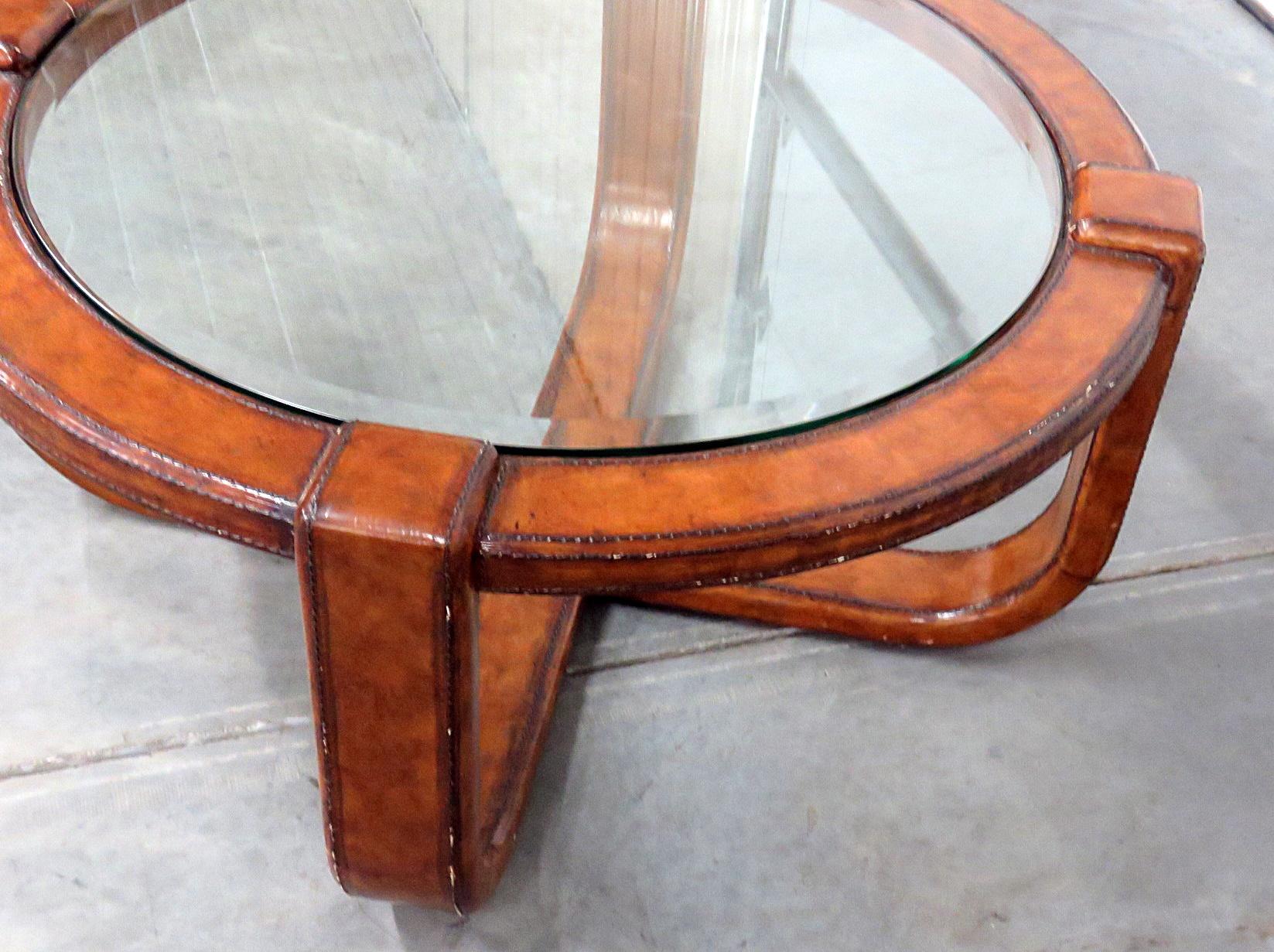 Mid-Century Modern Design Glass Top Coffee Table (Moderne der Mitte des Jahrhunderts)