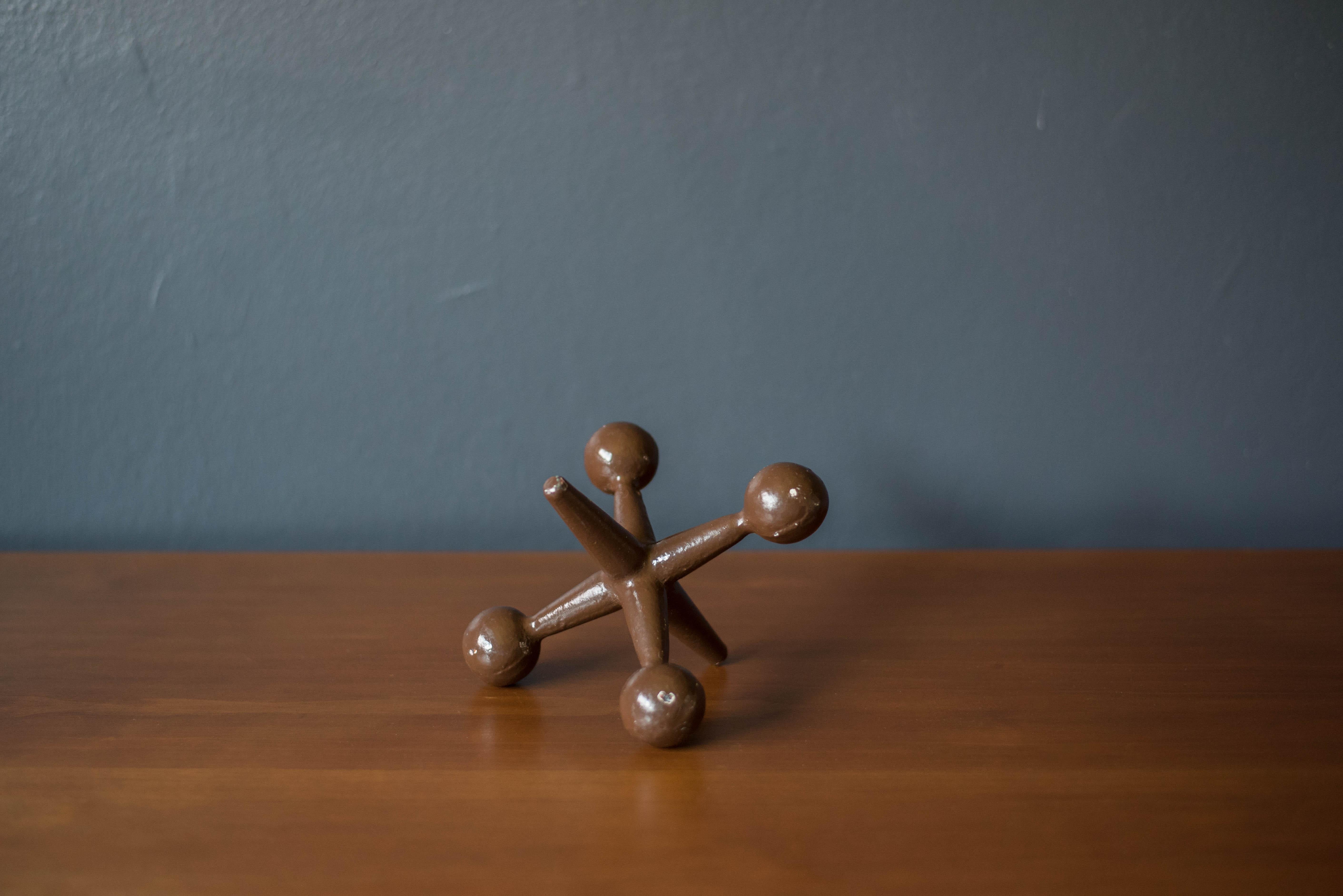 Mid-Century Modern Mid Century Modern Design Line Jack Bookend by Bill Curry