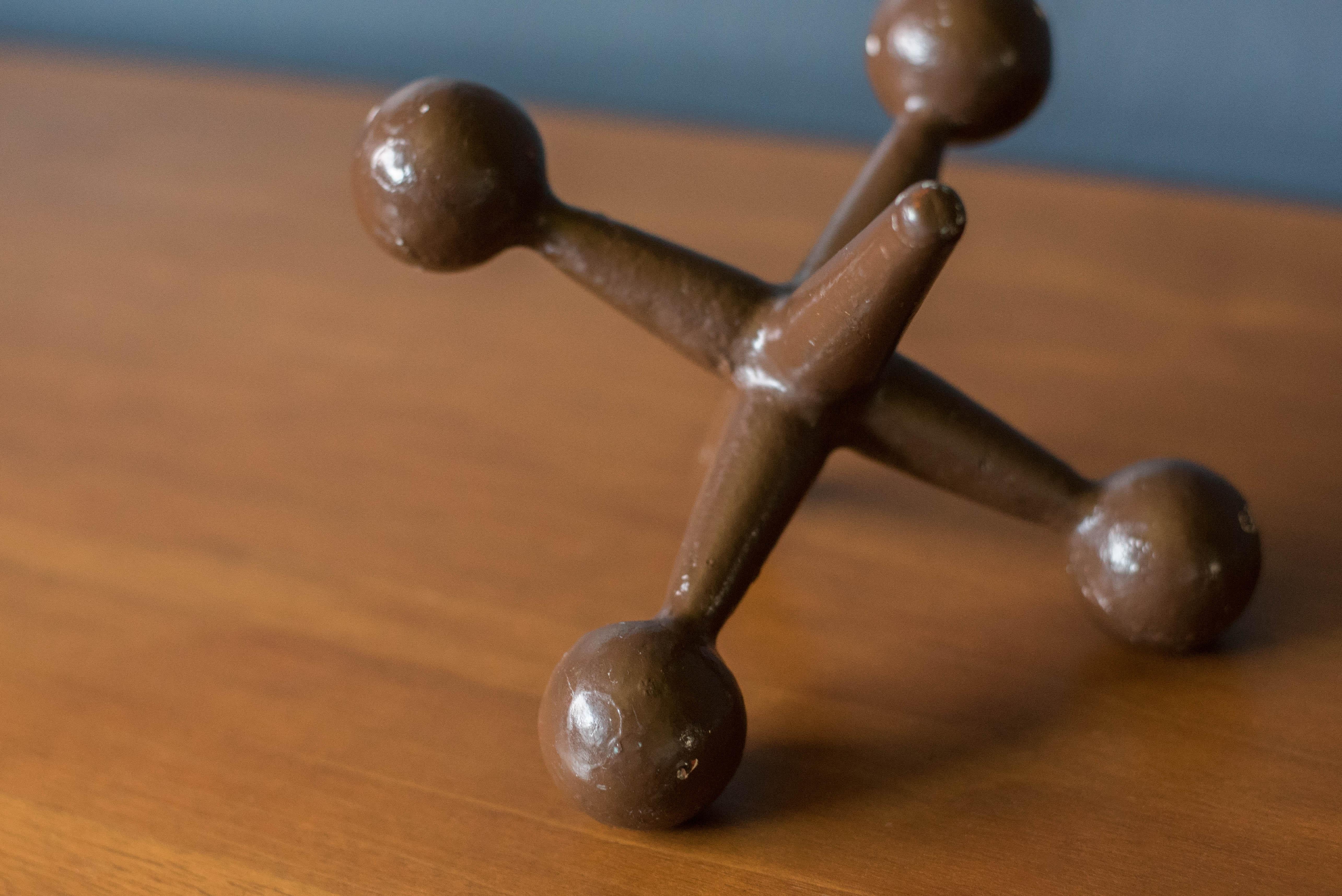 Mid Century Modern Design Line Jack Bookend by Bill Curry In Good Condition In San Jose, CA