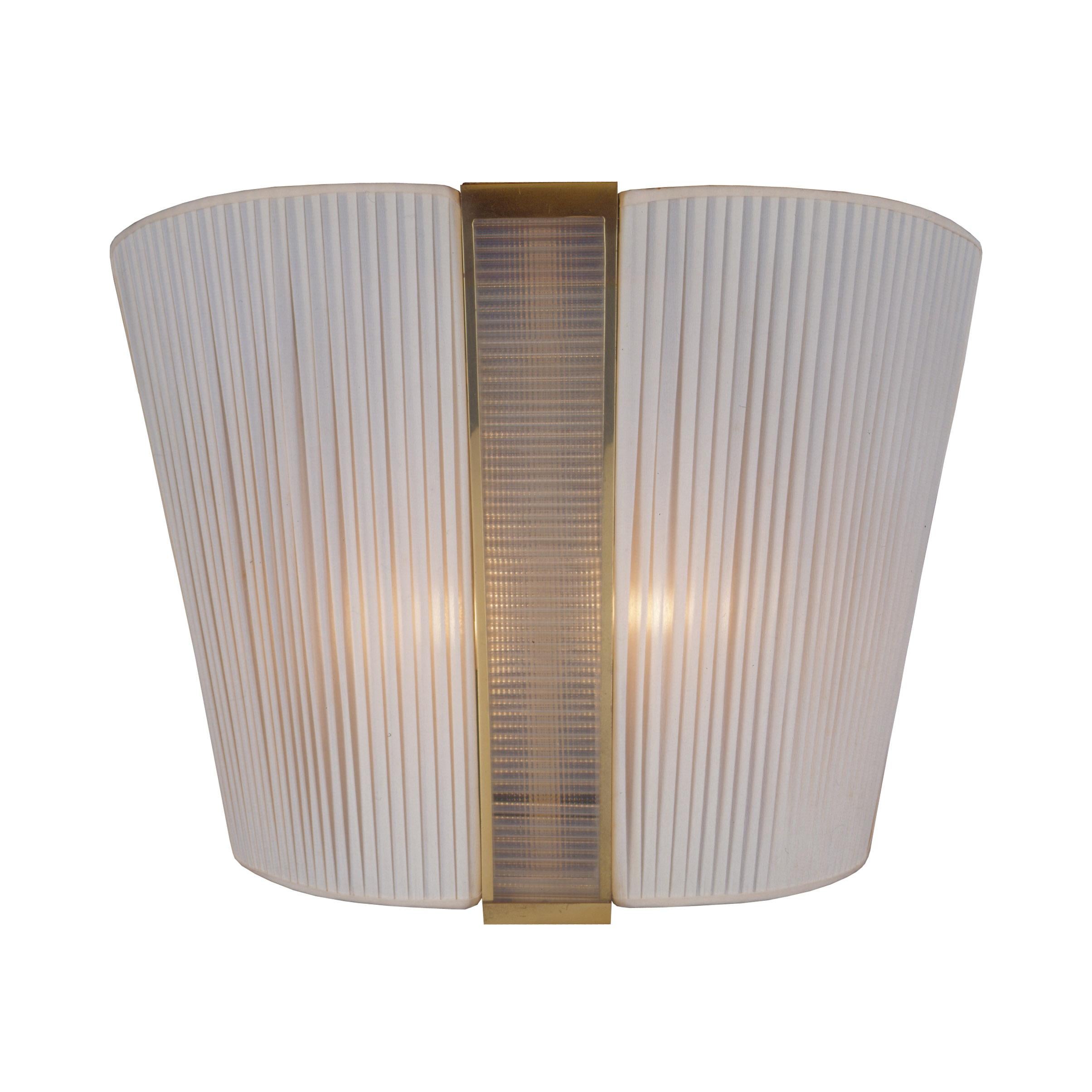 Very elegant wall-lamp with pleated fabric and textured acrylic-glass on the front. Different colors available!

Most components according to the UL regulations, with an additional charge we will UL-list and label our fixtures.