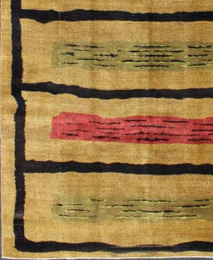 Mid-Century Modern Design Türkischer Zeki Müren Teppich in Gold- und Sandfarben