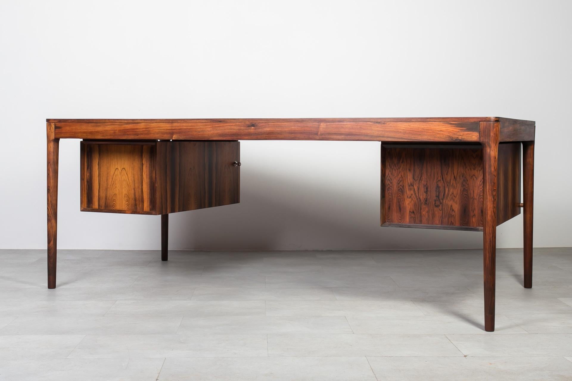 Mid-Century Modern Desk by Bruksbo, Norway, 1960s, attributed to Torbjorn Afdal For Sale 8