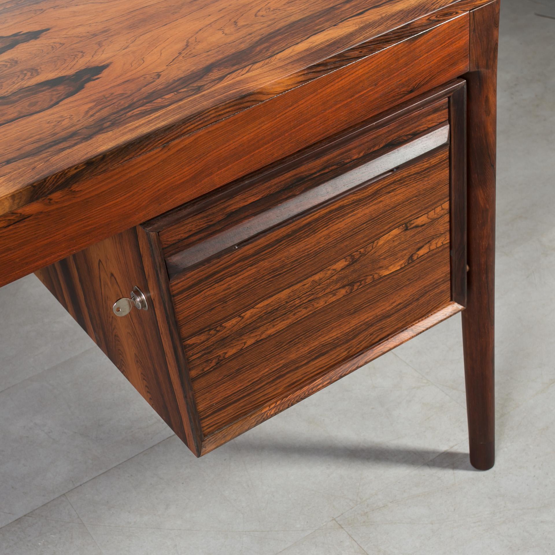 Mid-Century Modern Desk by Bruksbo, Norway, 1960s, attributed to Torbjorn Afdal For Sale 11