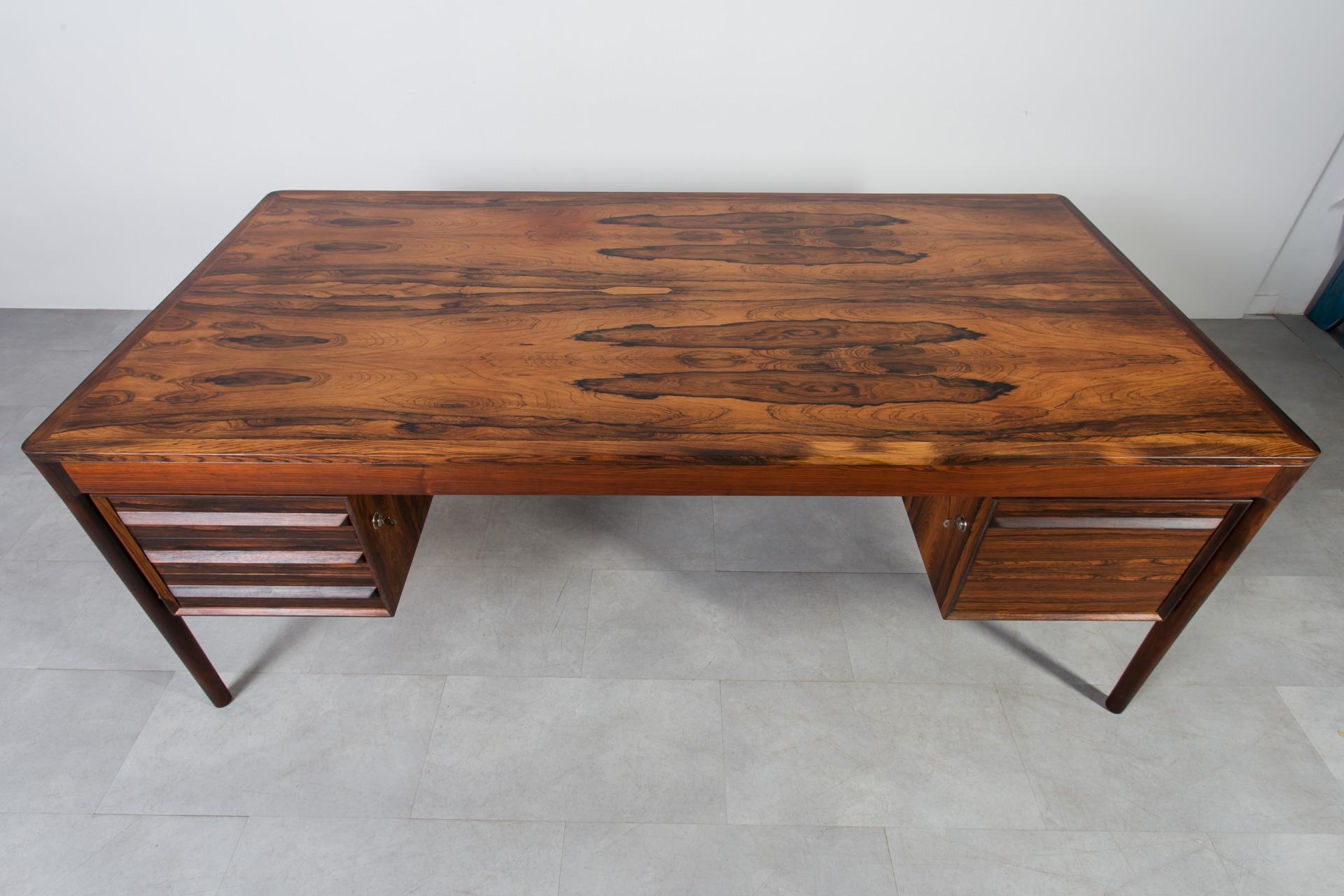 Wood Mid-Century Modern Desk by Bruksbo, Norway, 1960s, attributed to Torbjorn Afdal For Sale