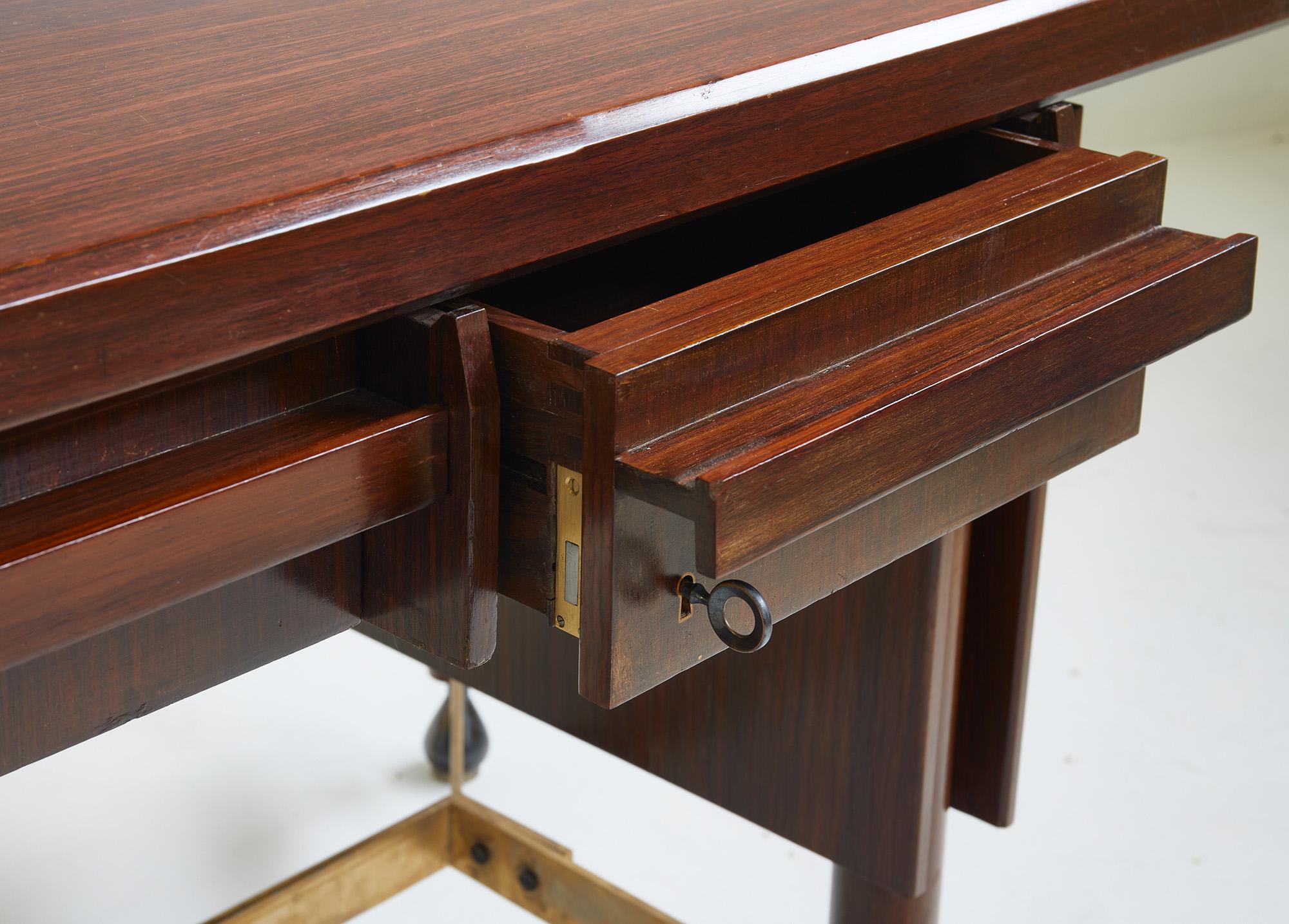 Scrivania moderna di metà secolo di Claudio Olivieri e Renato Angeli, Italia anni '50 in vendita 1