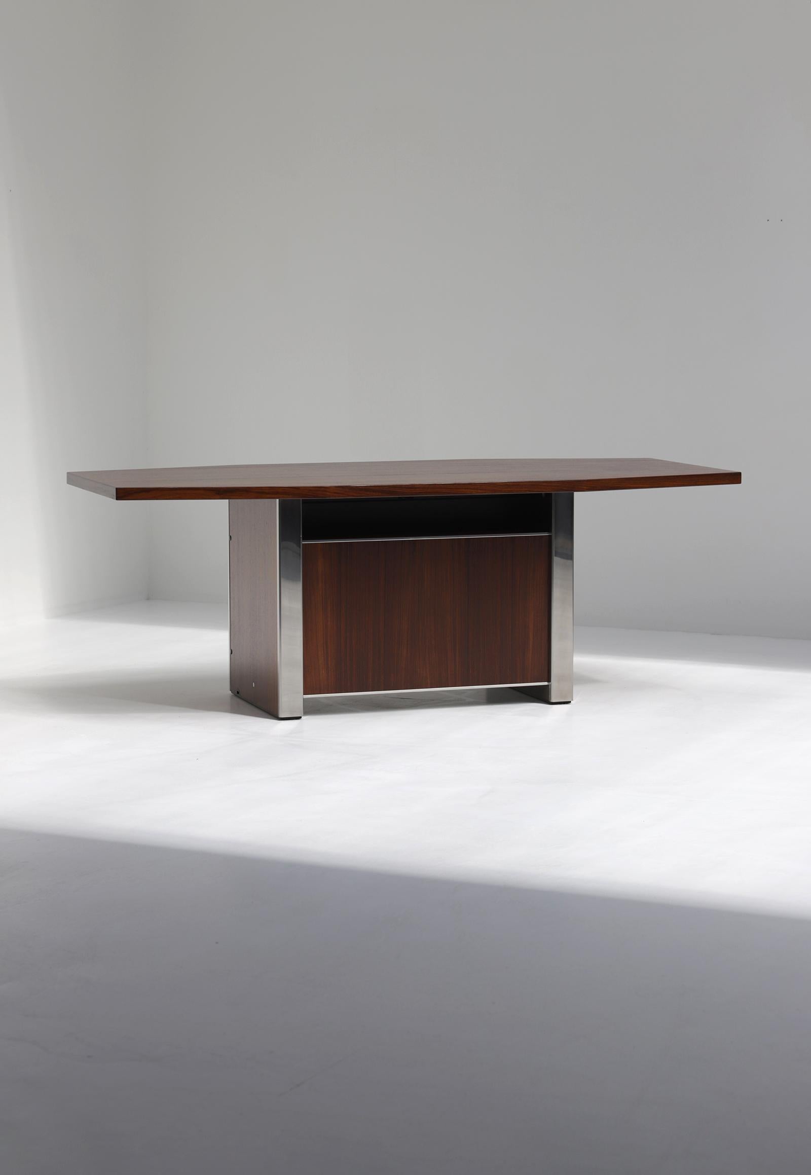 Mid-Century Modern Desk by Desk Ennio Fazioli & Ufficio Tecnico for Mim, Italy  For Sale 4