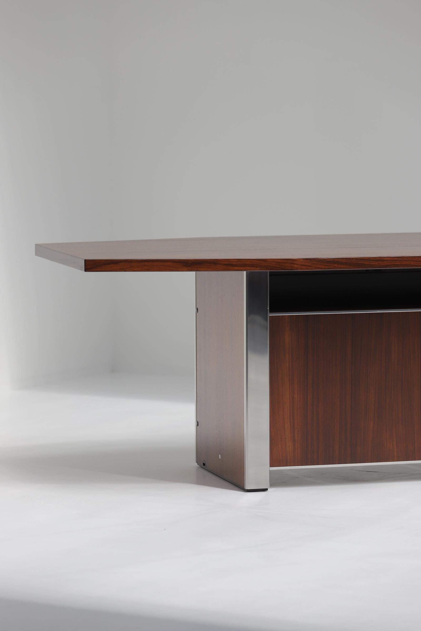 Mid-Century Modern Desk by Desk Ennio Fazioli & Ufficio Tecnico for Mim, Italy  For Sale 5