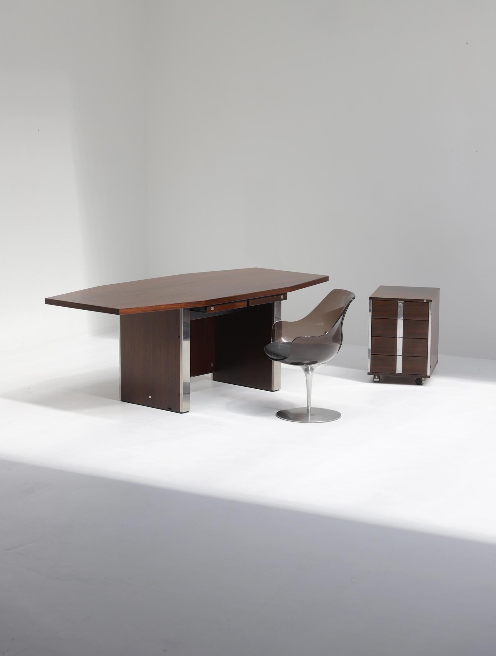 Moderner Schreibtisch aus der Jahrhundertmitte von Ennio Fazioli & Ufficio Tecnico für Mim, Italien  im Angebot 8