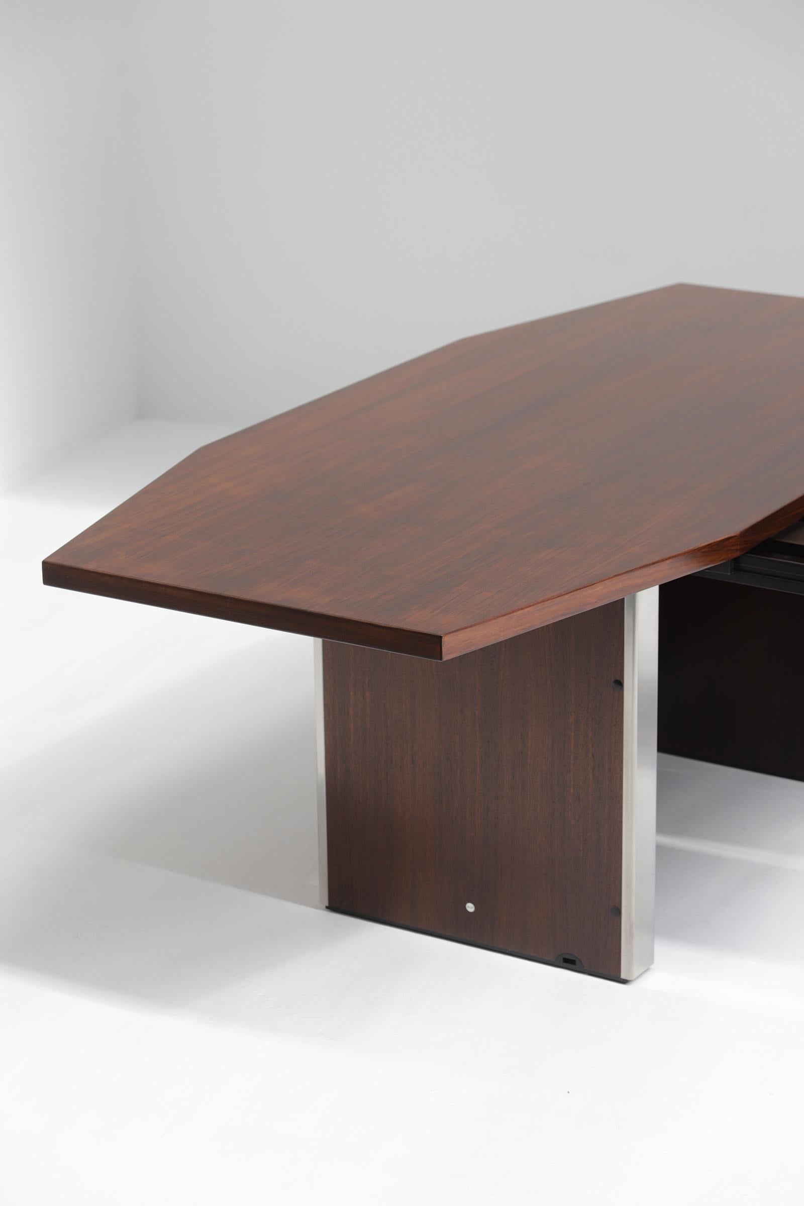 Mid-Century Modern Desk by Desk Ennio Fazioli & Ufficio Tecnico for Mim, Italy  For Sale 9