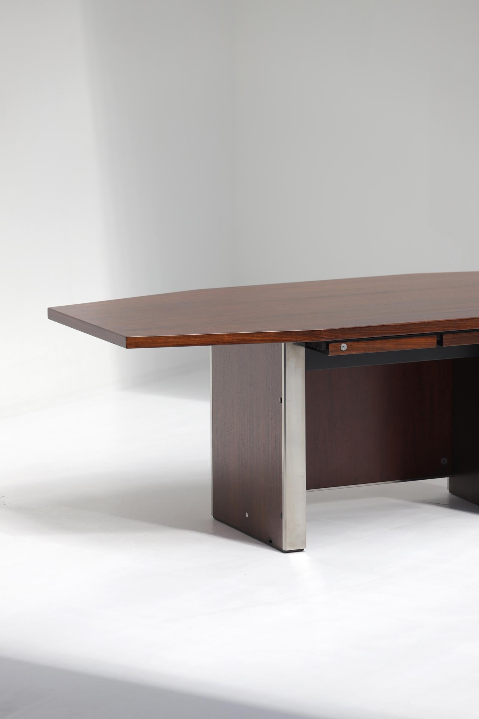 Italian Mid-Century Modern Desk by Desk Ennio Fazioli & Ufficio Tecnico for Mim, Italy  For Sale